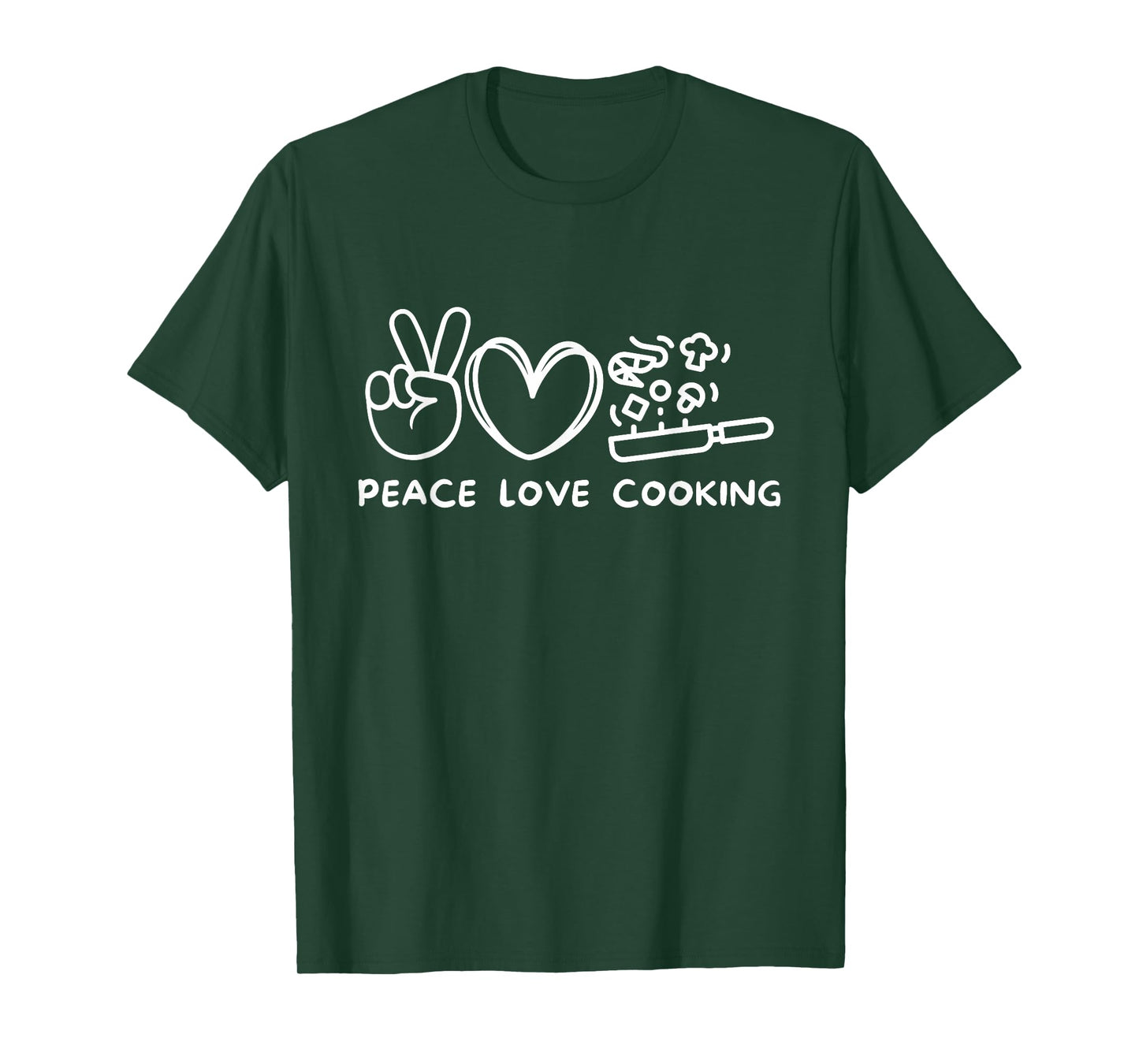 Peace, Love Cooking Retro Cooking Lover Chef Food Lover T-Shirt