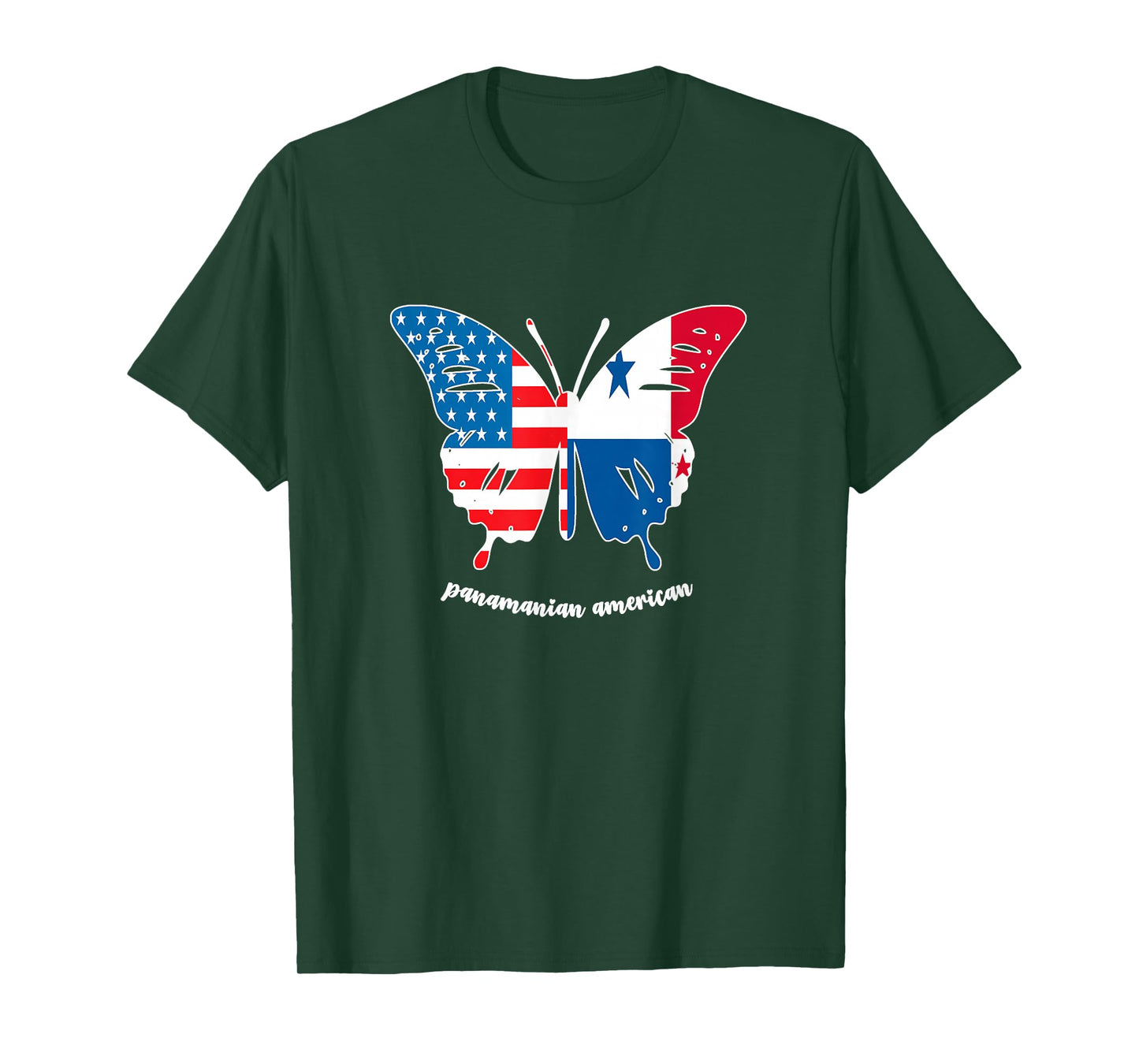 Half American And Panamanian Panama Usa Flag Girl Women Cute T-Shirt