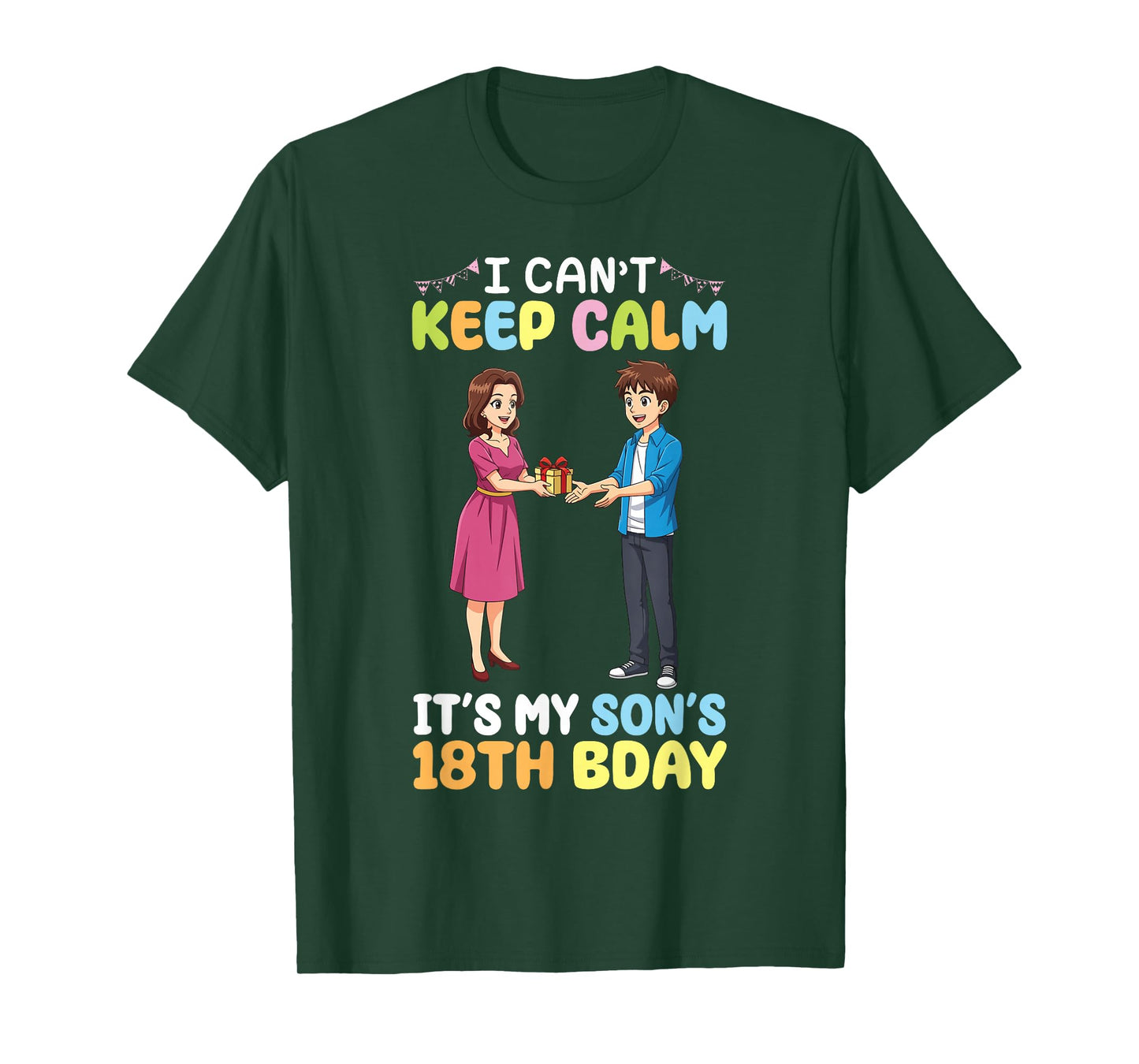 Mommy I Can’t Keep Calm It’s My Son’s 18th Birthday 18 Years T-Shirt