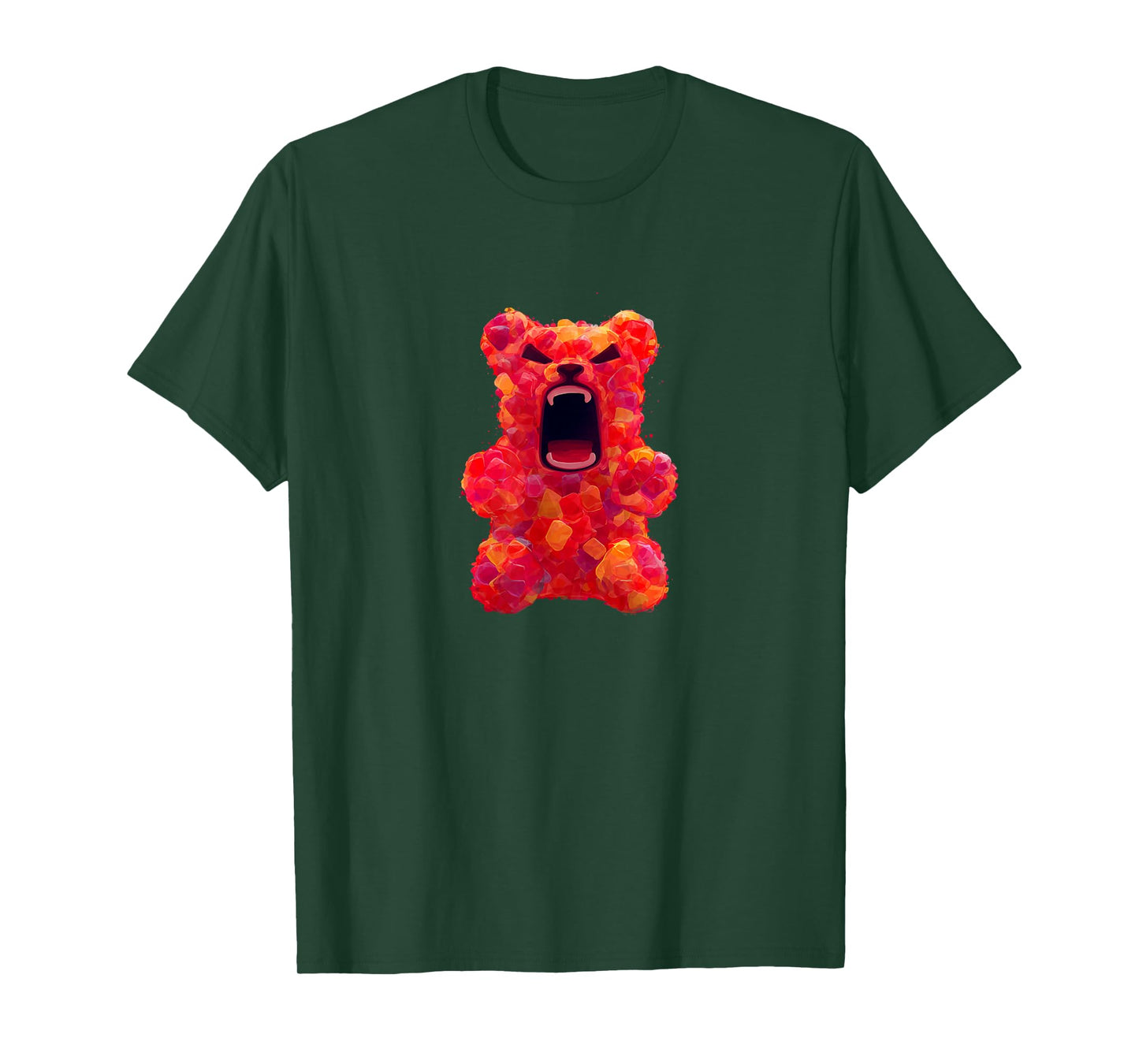 Red Angry Gummy Bear Look T-Shirt