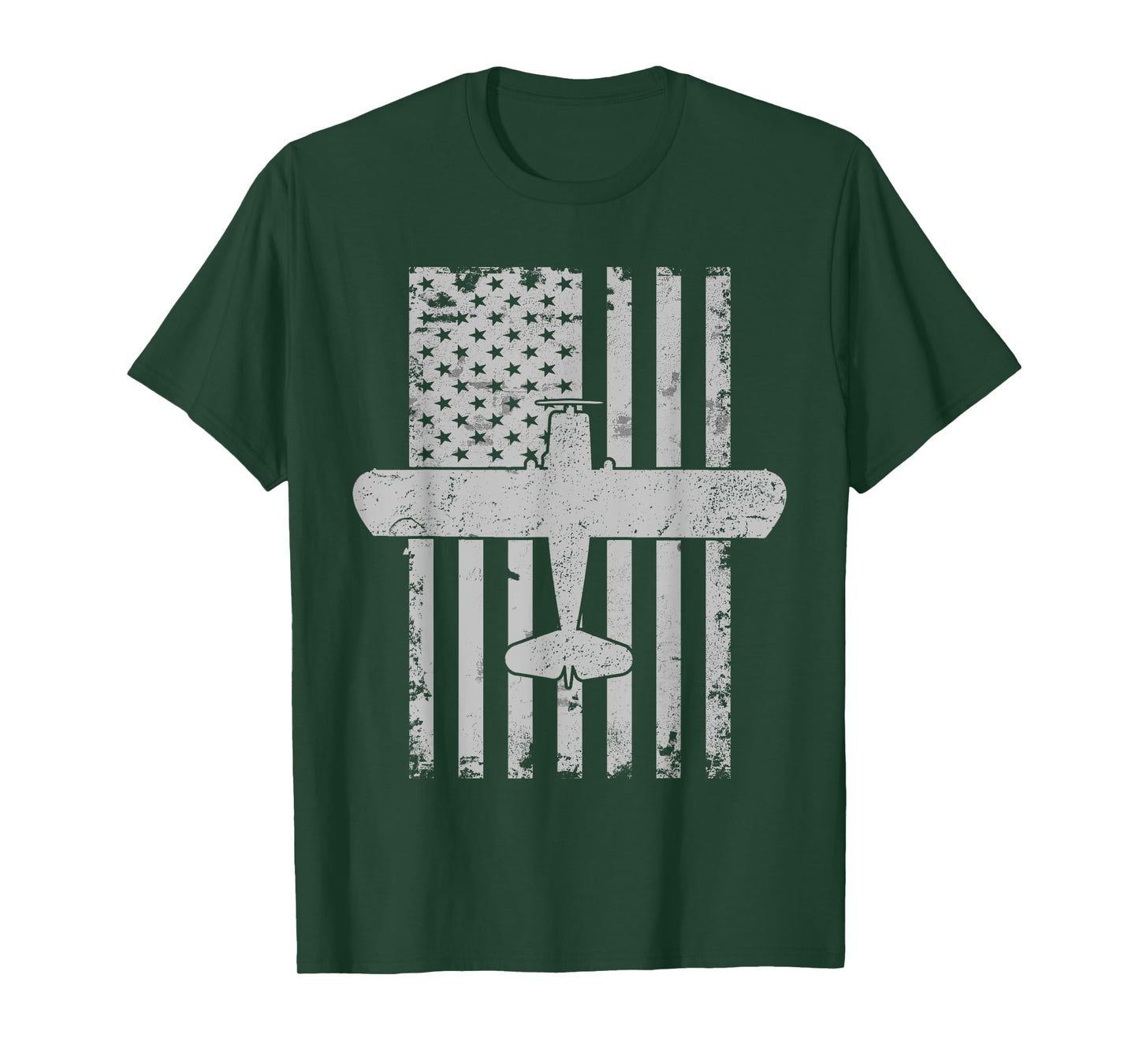 J-3 Cub Airplane Patriotic Vintage Flag Flight Pilot T-Shirt for Women Kids Men