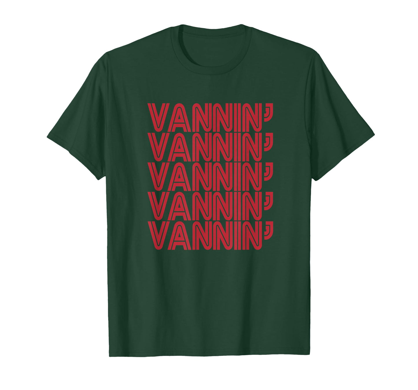 VANNIN' Retro Red Design T-Shirt