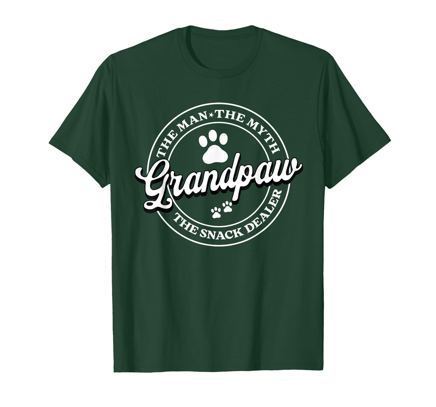 Grandpaw The Myth The Snack Dealer Fathers Day Dog Grandpa T-Shirt