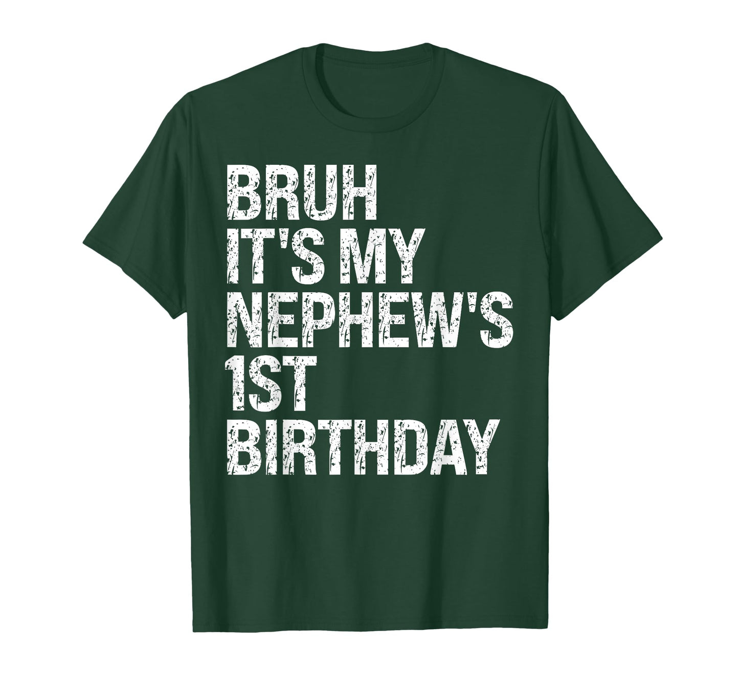 Bruh It's My Nephew's 1st Birthday OMG Prince Crown Funny T-Shirt