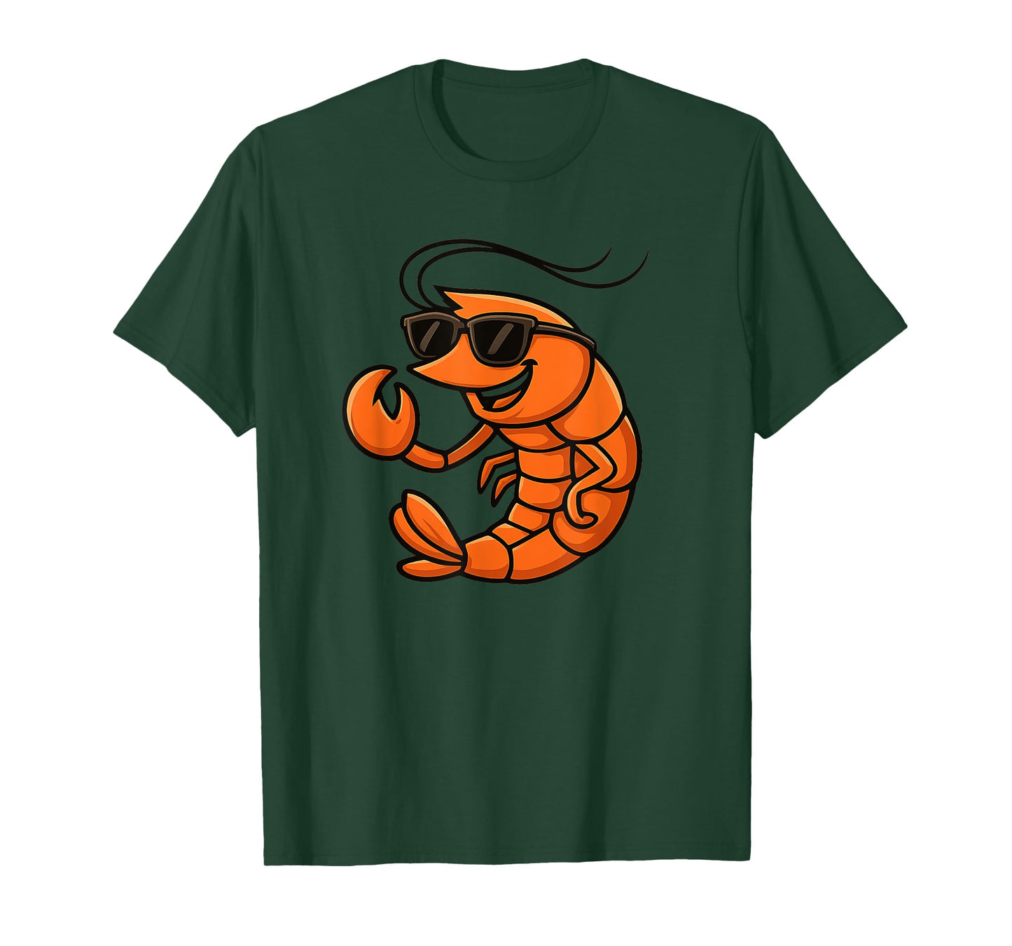 Cool Looking Shrimp with Shades for Boys and Girls T-Shirt