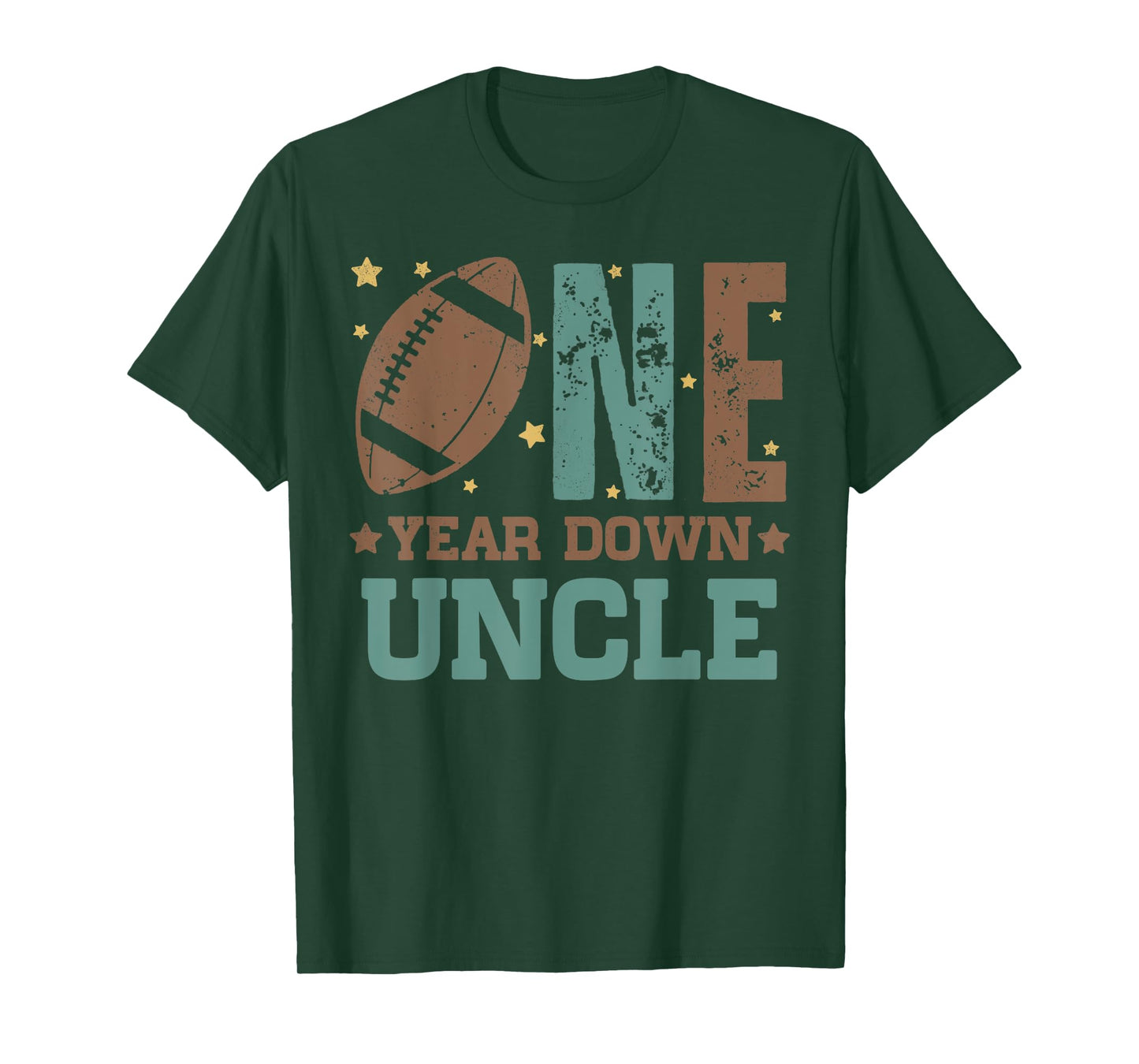 Uncle of the 1 Year old Football 1st Year Down Birthday T-Shirt