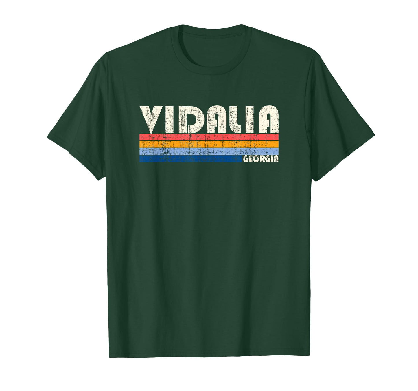 Vintage Retro 70s 80s Style Hometown of Vidalia, GA T-Shirt