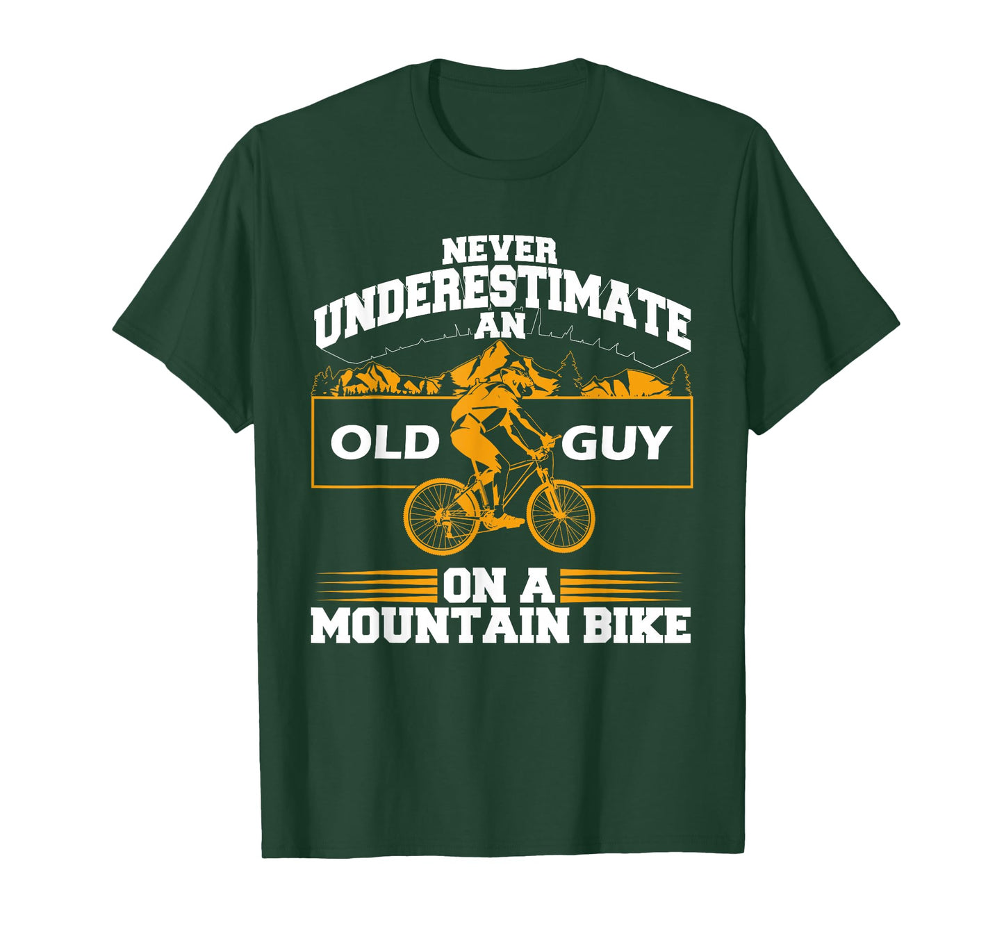 Funny Old Biker Mountain Bike Gift | Cute Bicycle Riders Men T-Shirt