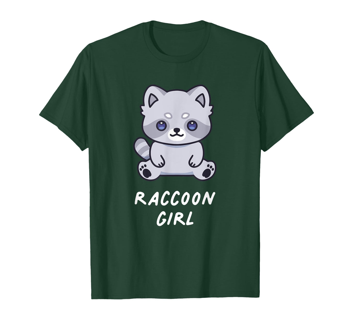 Raccoon Girl Funny Cute Kawaii Lover Aesthetic Family T-Shirt