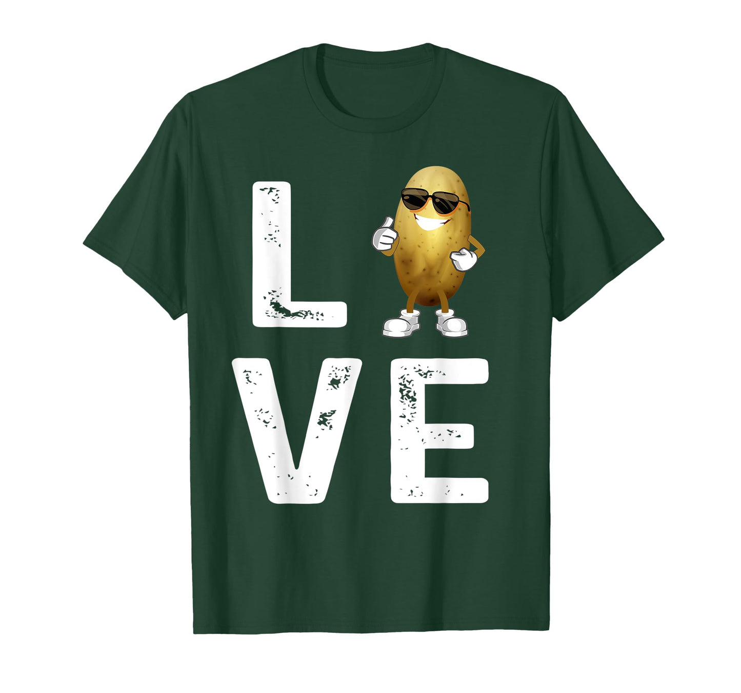 I Love Potatoes Vegetable Funny Potato In Sunglusses Tee T-Shirt