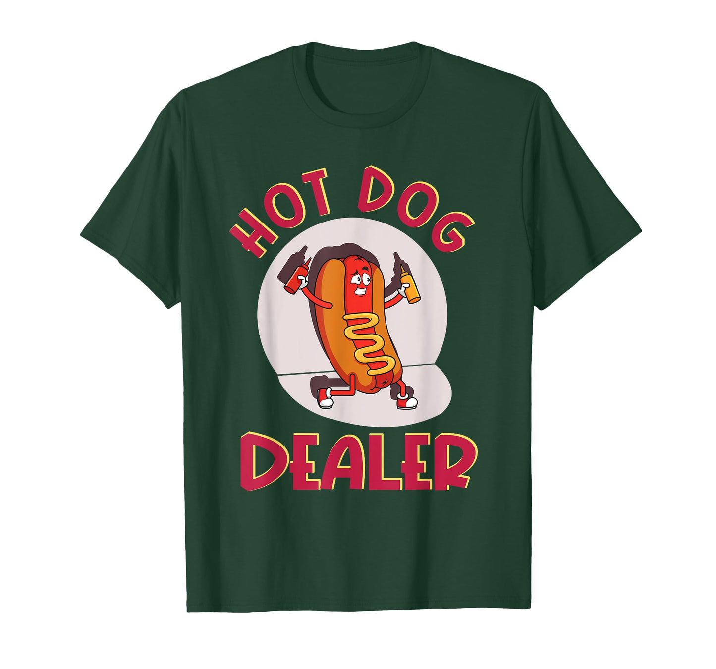 Hot Dog Outfit Eating Contest Glizzy Costume Hot Dog Dealer Men Women Kids T-Shirt