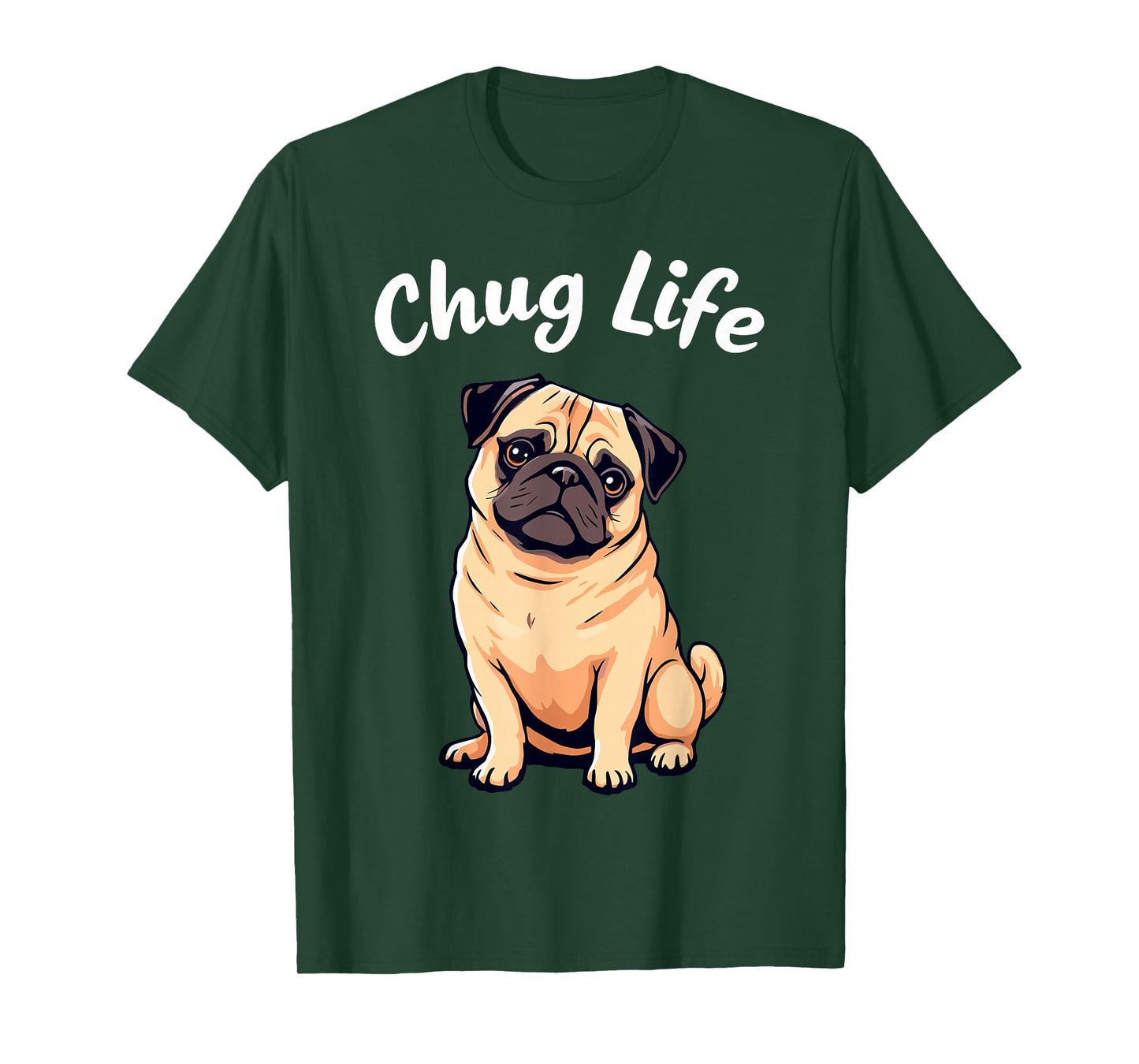 Chug Life Cute Pug Puppy Dogs Parents Funny Pug Joke T-Shirt