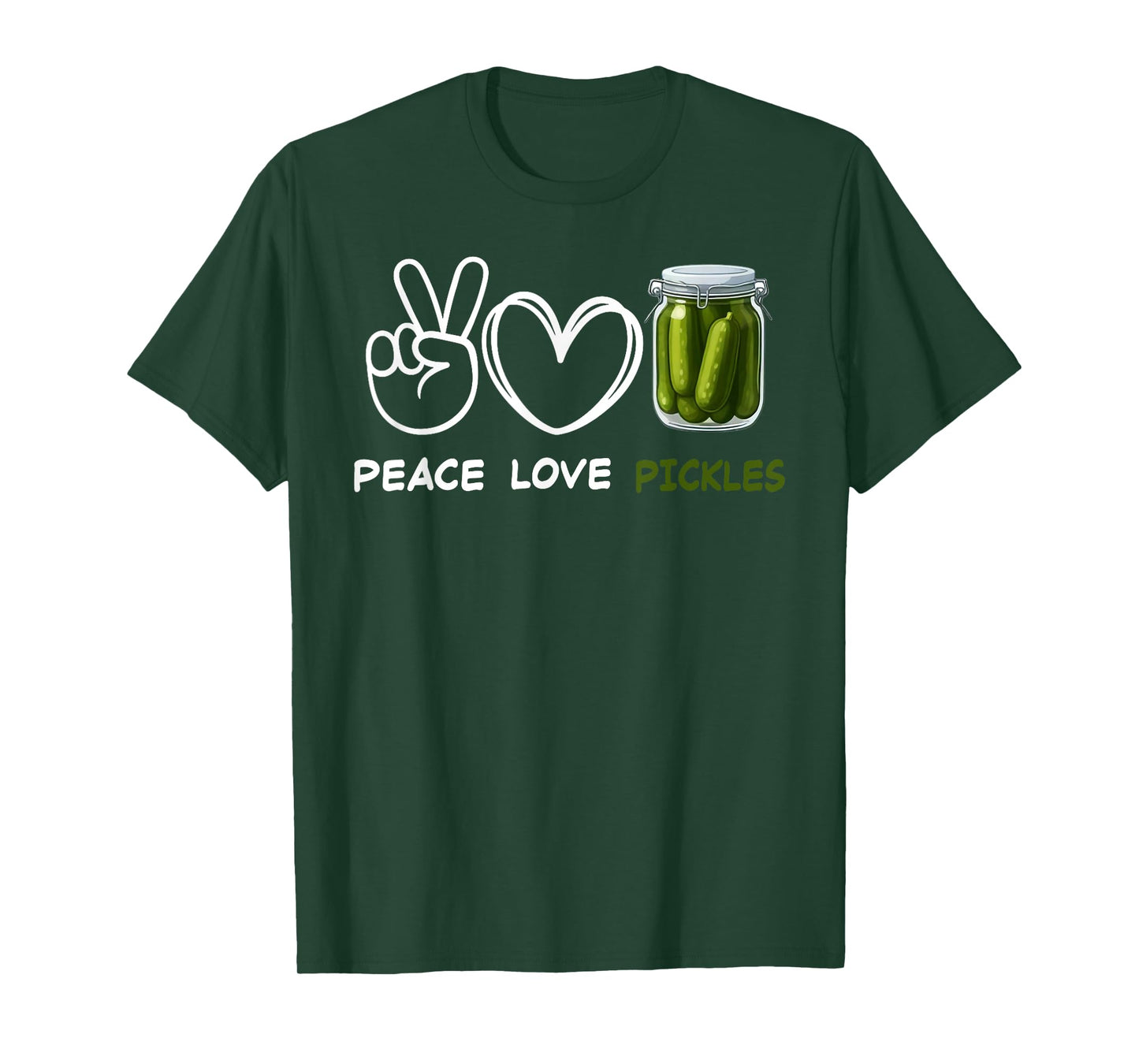 Peace, Love Pickles Retro Pickles Lover Food Lover T-Shirt