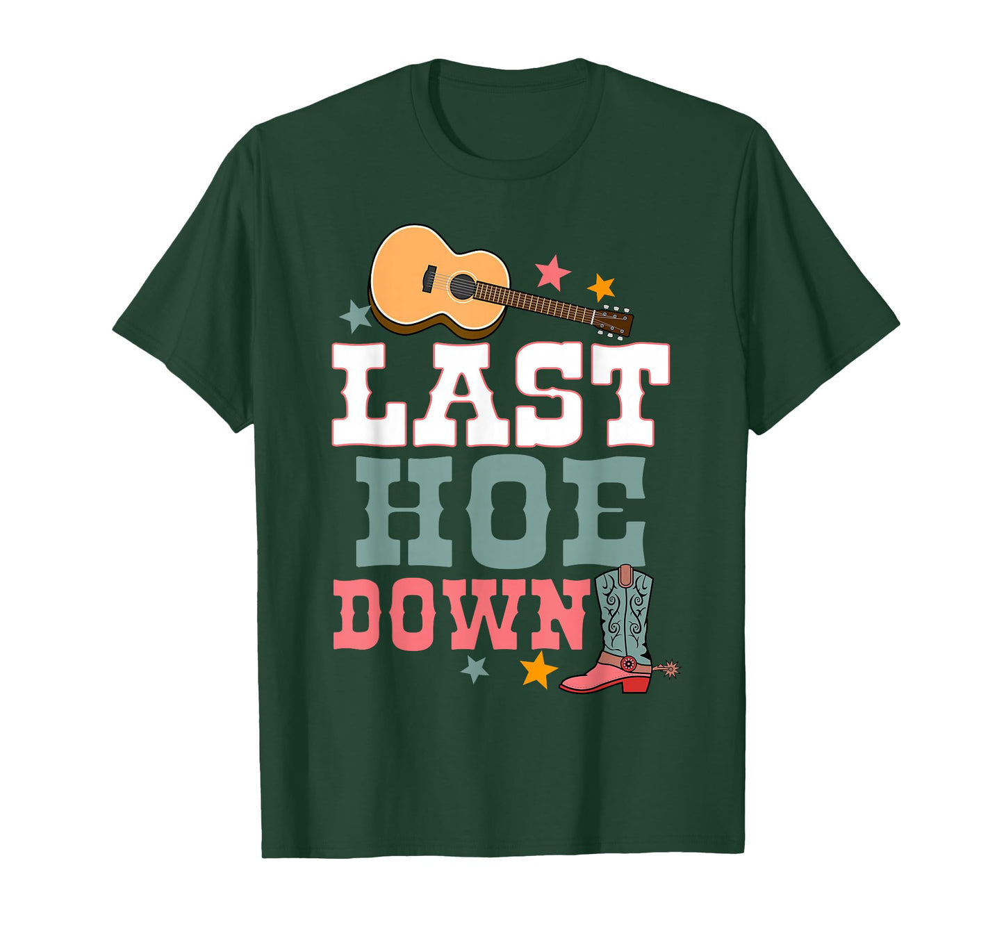 Last Hoe Down Bridesmaid Rodeo Country Bachelorette Party T-Shirt