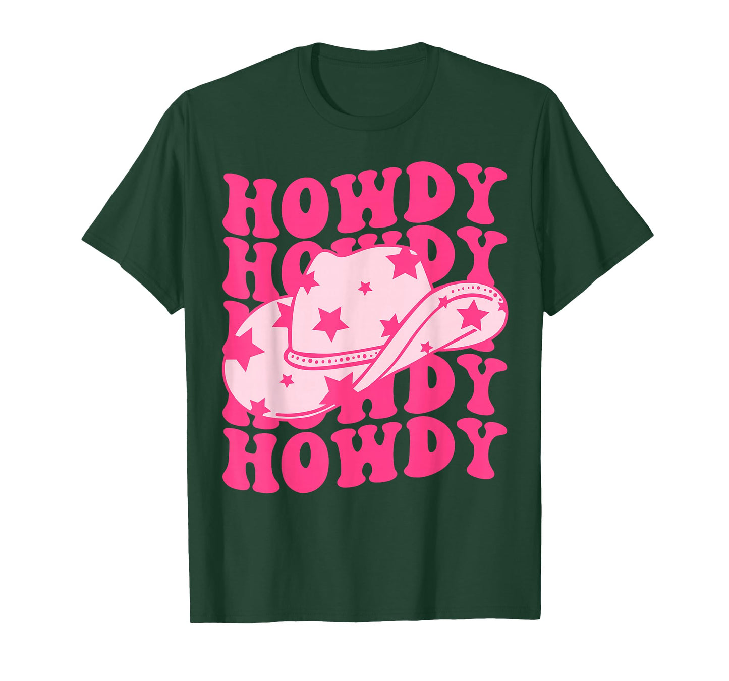 Western Country Rodeo Cowgirl Hat Women Girls Groovy Howdy T-Shirt
