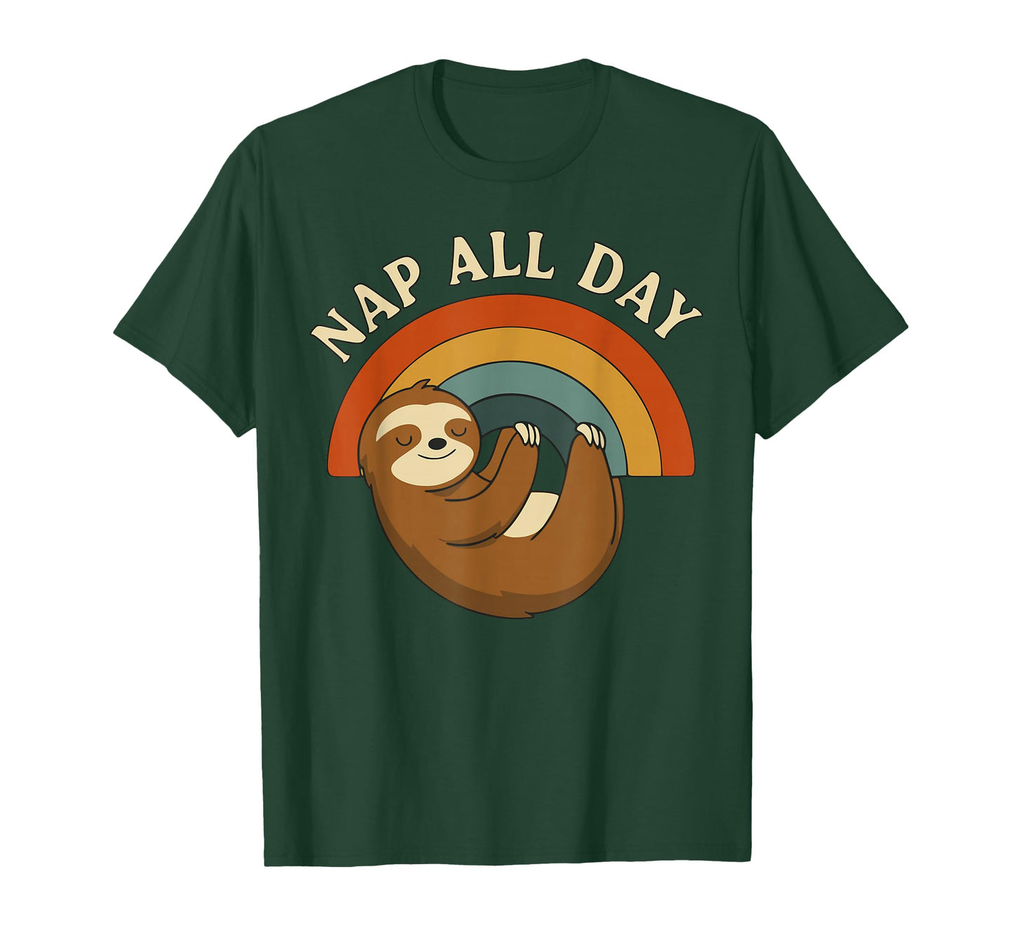 Nap All Day – Funny Retro Sloth Relaxation T-Shirt