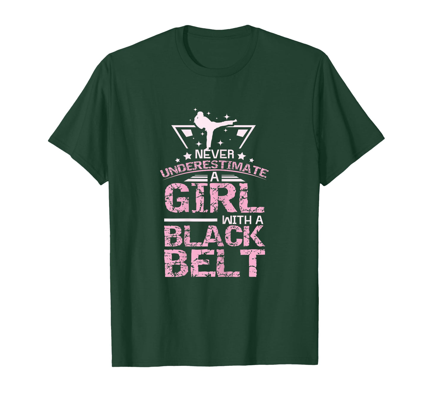 Black Belt Karate Taekwondo Girl T-Shirt
