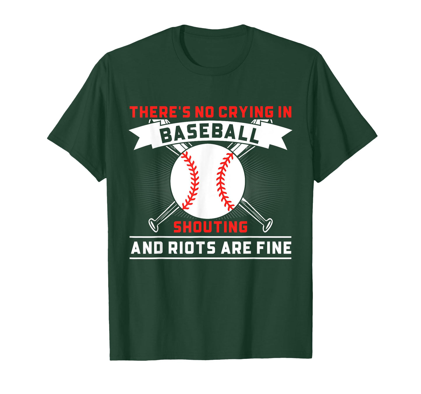 There is No Crying in Baseball Funny Baseball Sayings T-Shirt