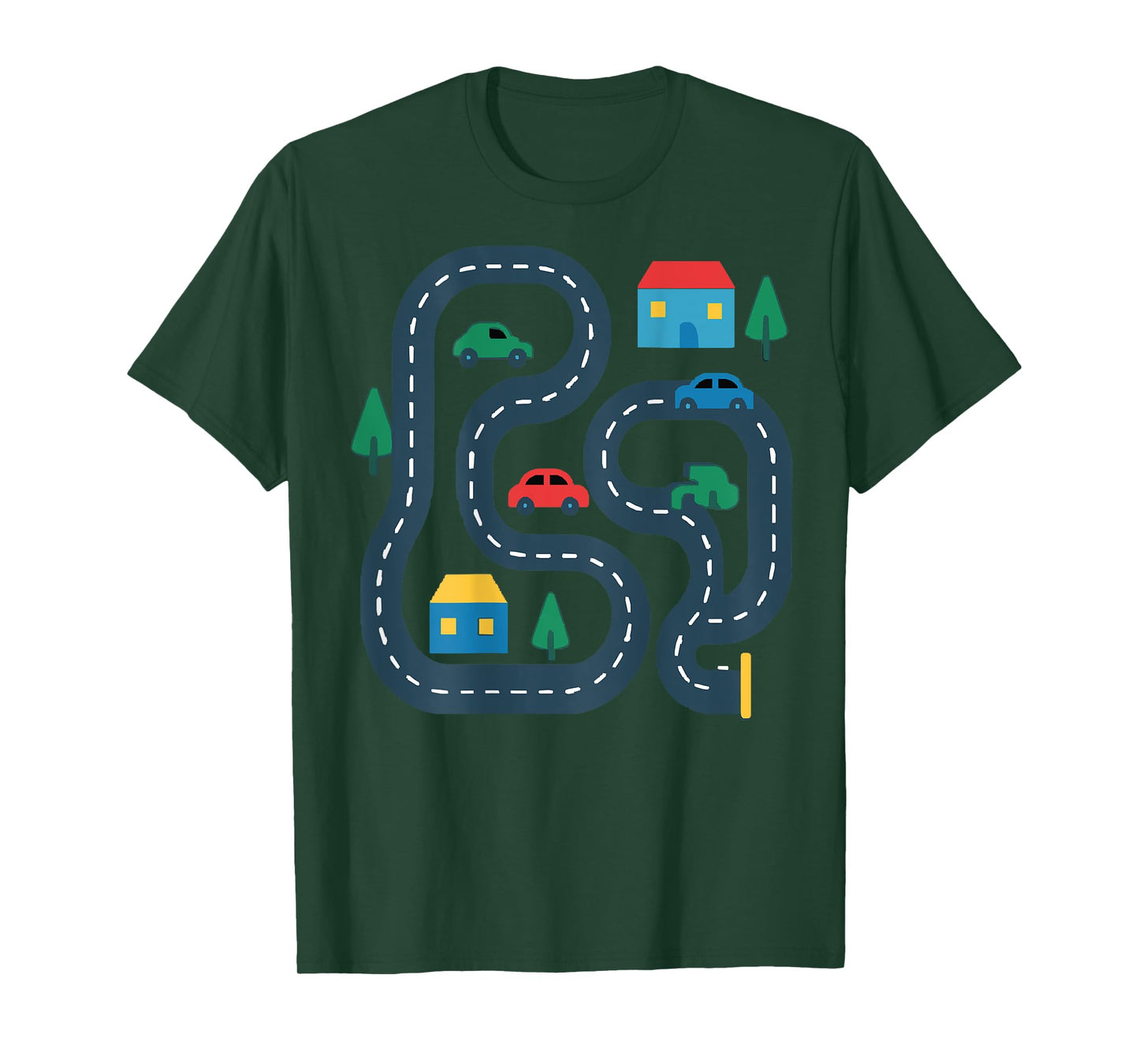 Playmat Car Race Track Dad and Kid Time Funny Kids and Daddy T-Shirt