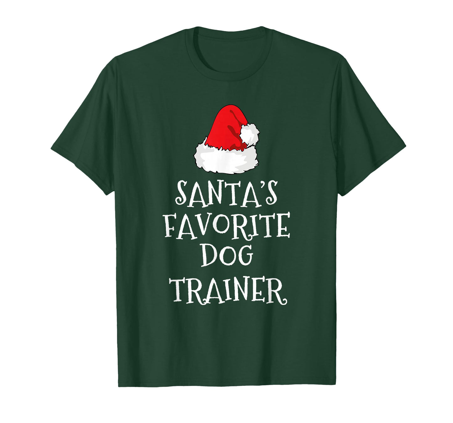 Santa's Favorite Dog Trainer Christmas Funny Xmas Training T-Shirt