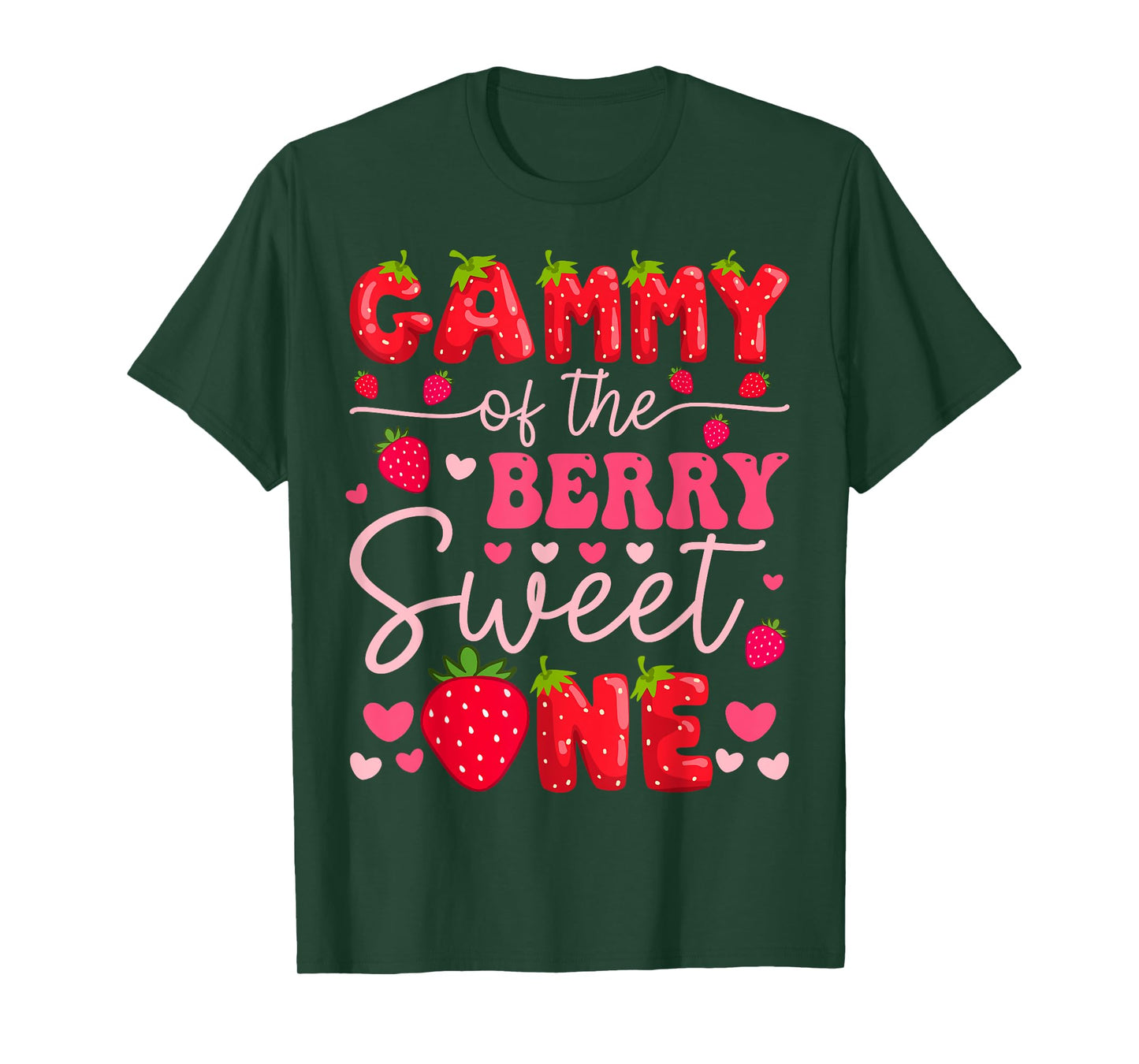 Gammy Of The Berry Sweet One Strawberry 1St Birthday Girl T-Shirt