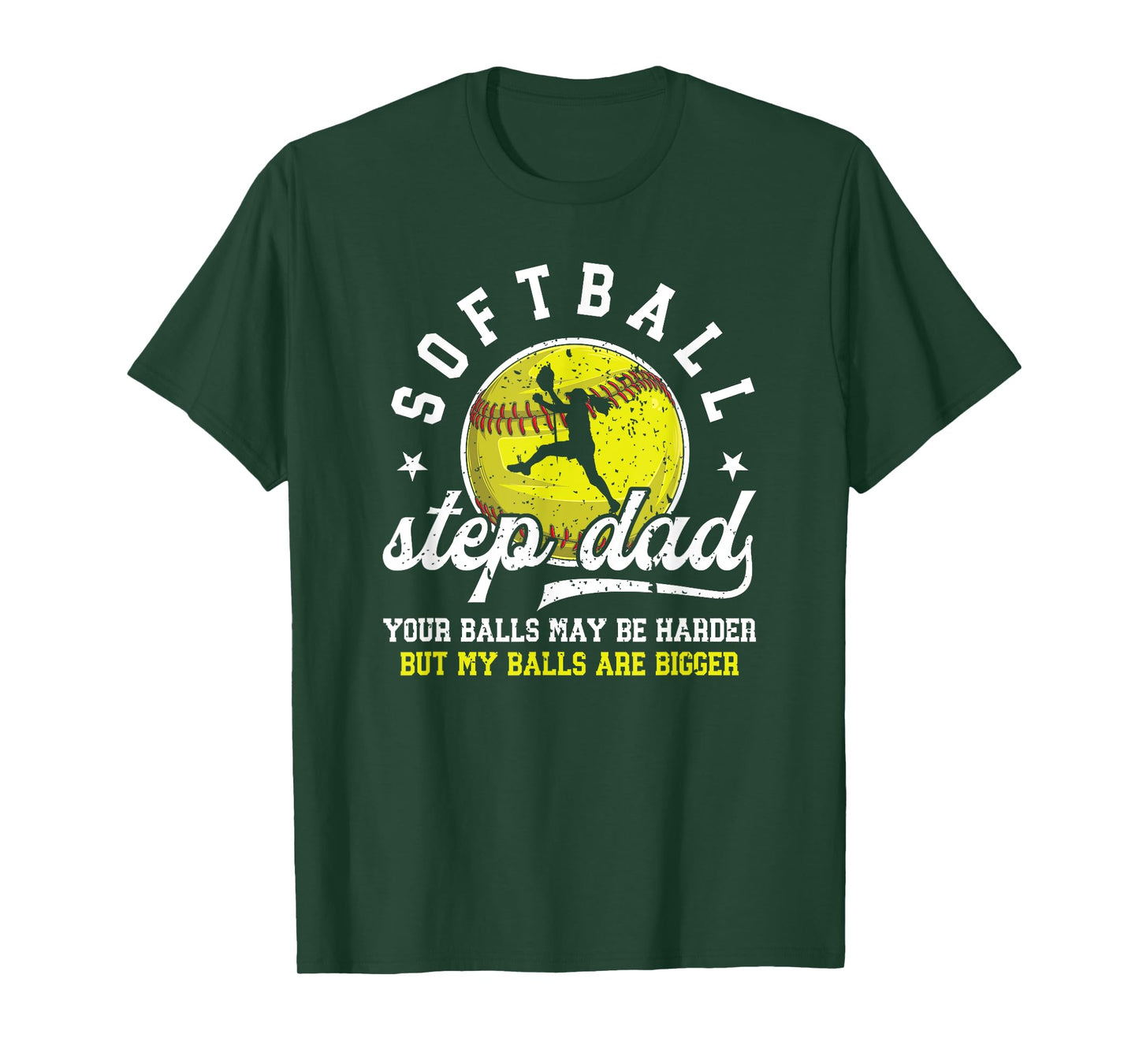 Funny Softball Step Dad Of A Softball Player Stepfather T-Shirt