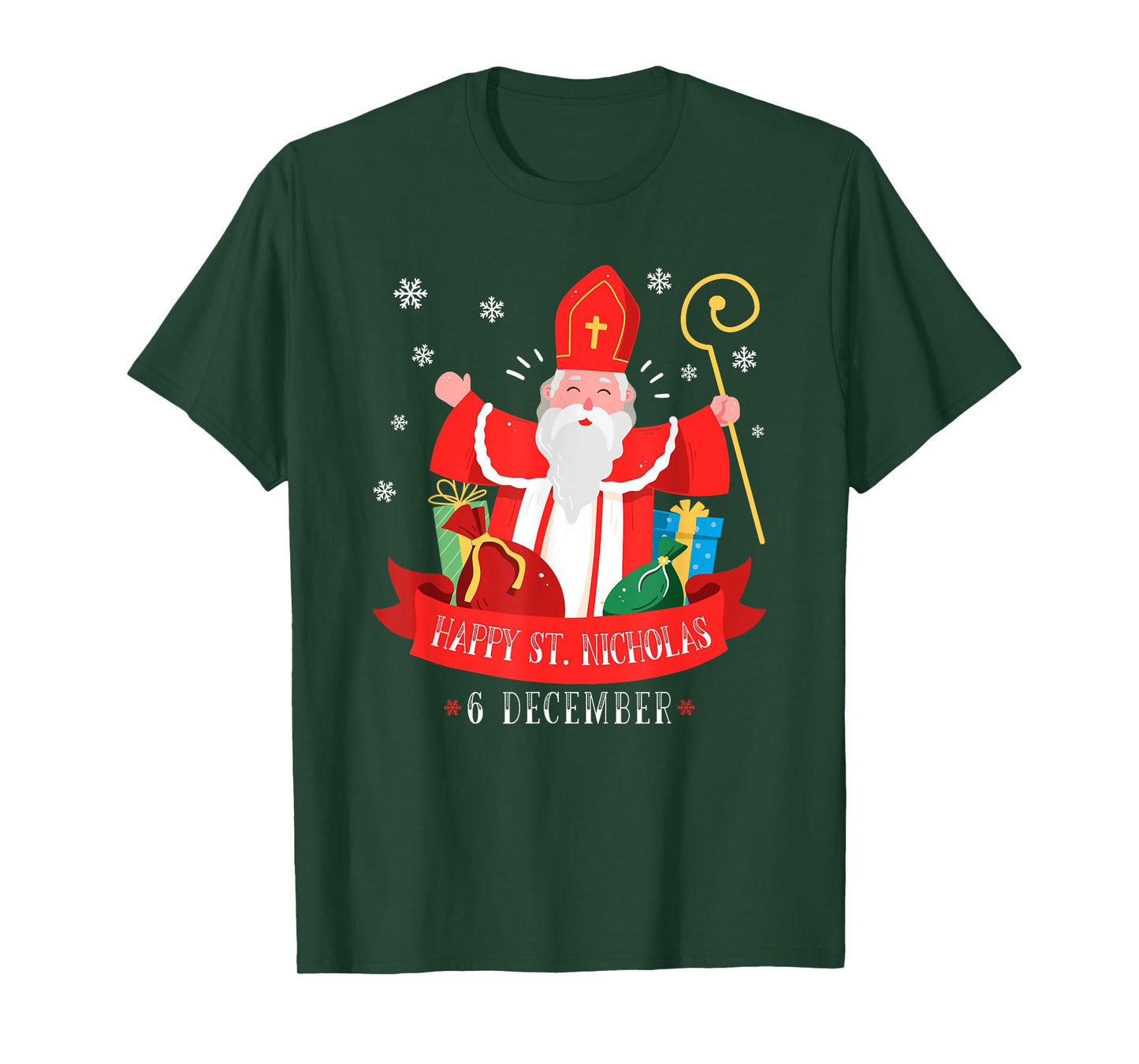 The Best Christmas Designs Happy St. Nicholas December 6th Feast Day Europe Celebration T-Shirt