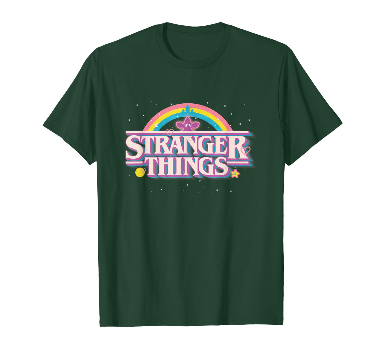 Stranger Things Rainbow Cute Demogorgon Title Logo T-Shirt