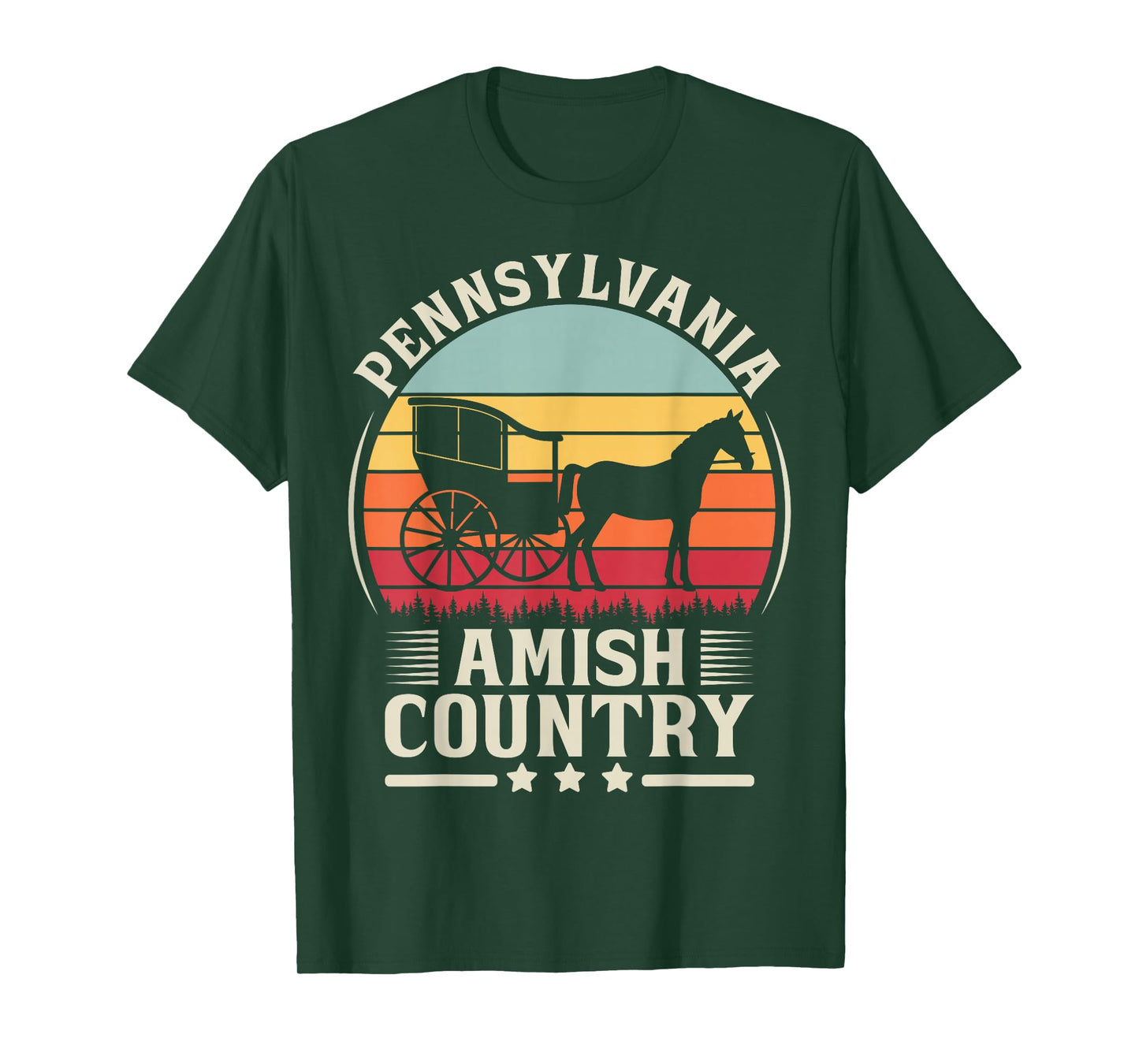 Funny Amish Horse & Buggy Lancaster Pennsylvania Souvenir T-Shirt