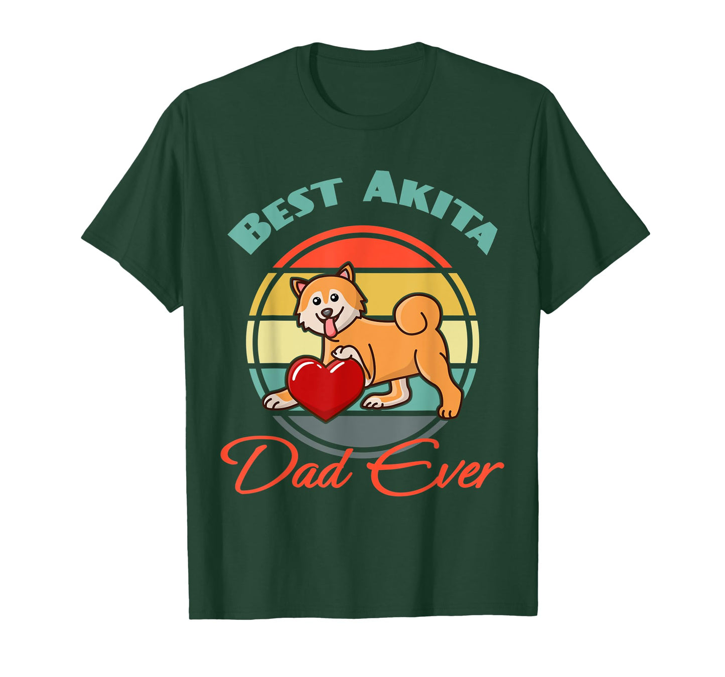 Funny Best Akito Inu Dad Ever Dog Puppy Lover Father's Day T-Shirt for Men Women