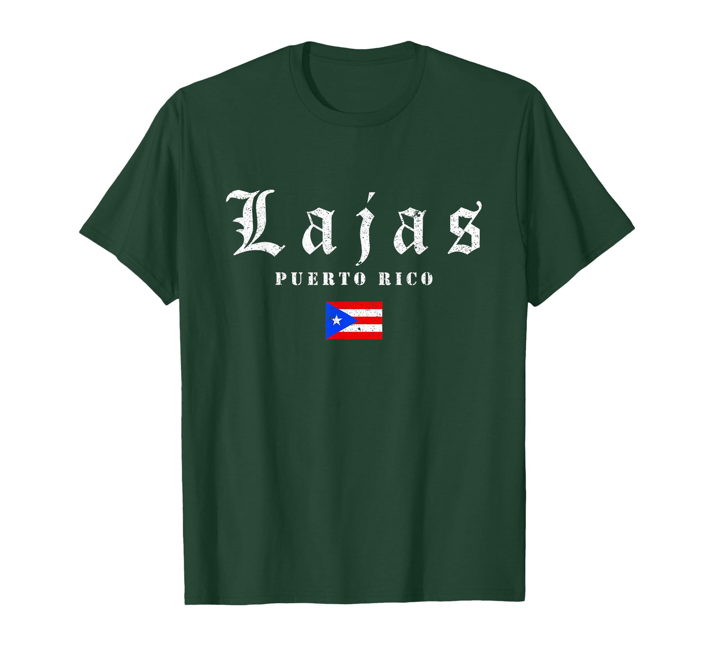 Vintage Lajas Puerto Rico Flag Pride Home Root Travel T-Shirt
