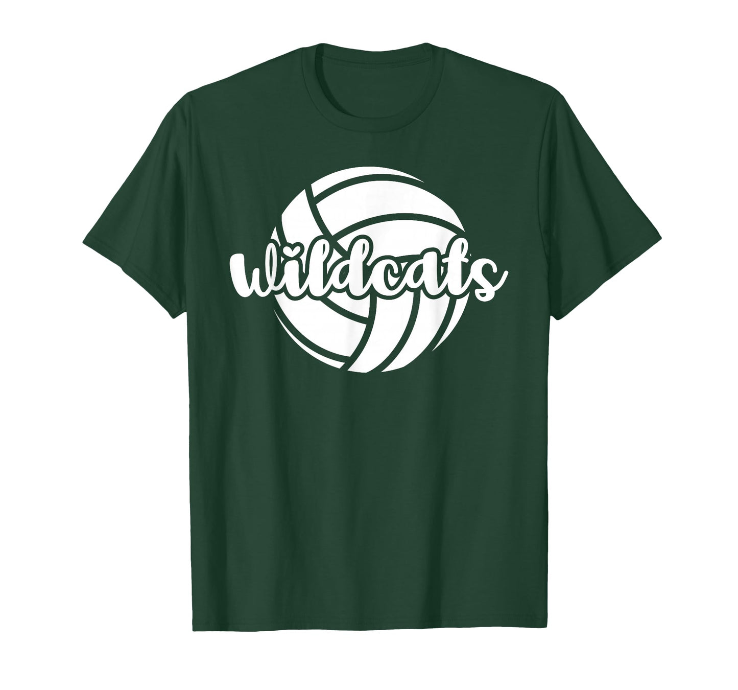 Wildcats Volleyball Team Mascot School Spirit Game Night T-Shirt