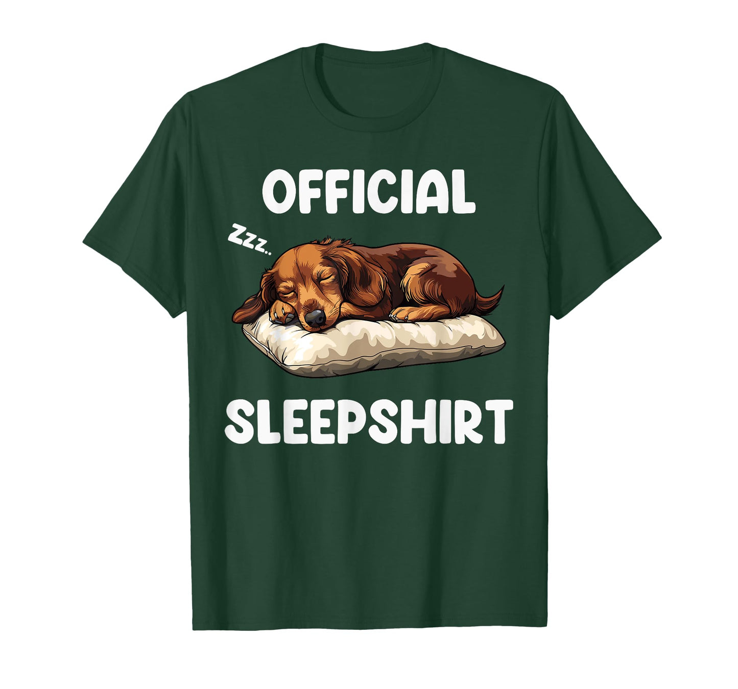 Official Dachshund Sleepshirt Dog Lover Nightgown Sleepwear Men Women Girls Kids T-Shirt