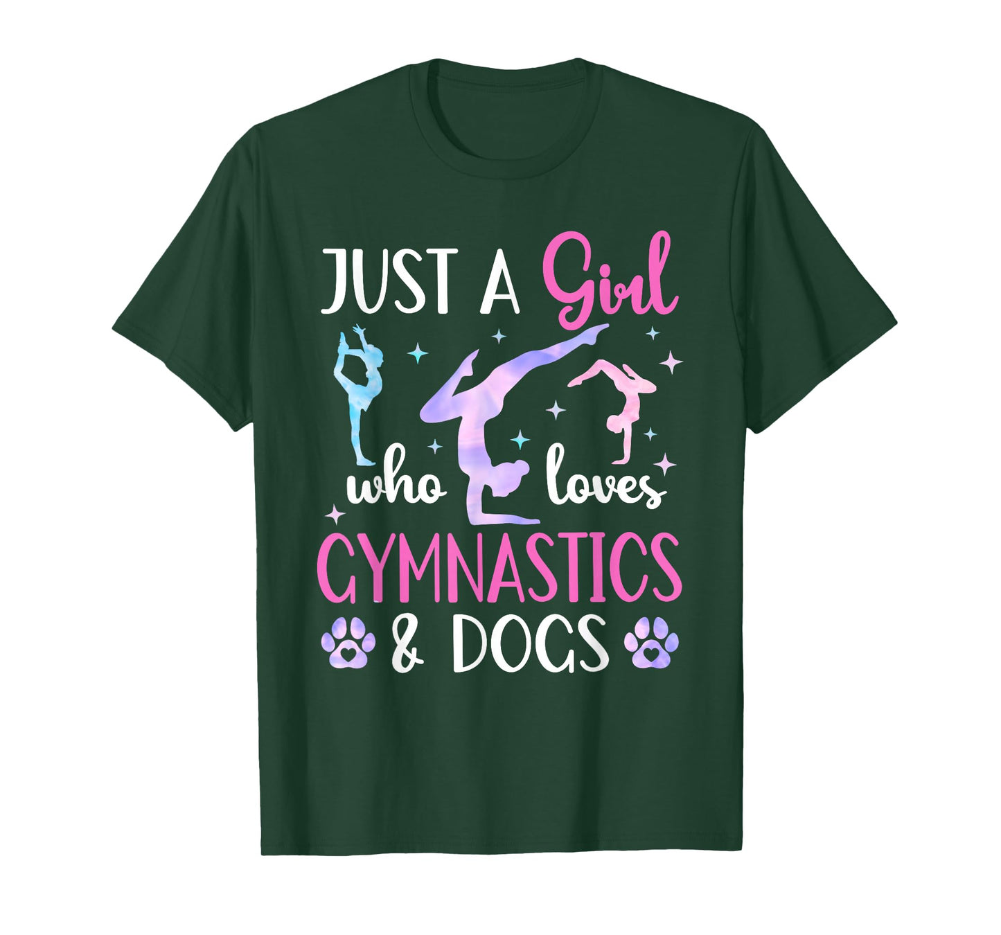 Just a Girl who Loves Gymnastics and Dogs Gymnast Dog Lover T-Shirt