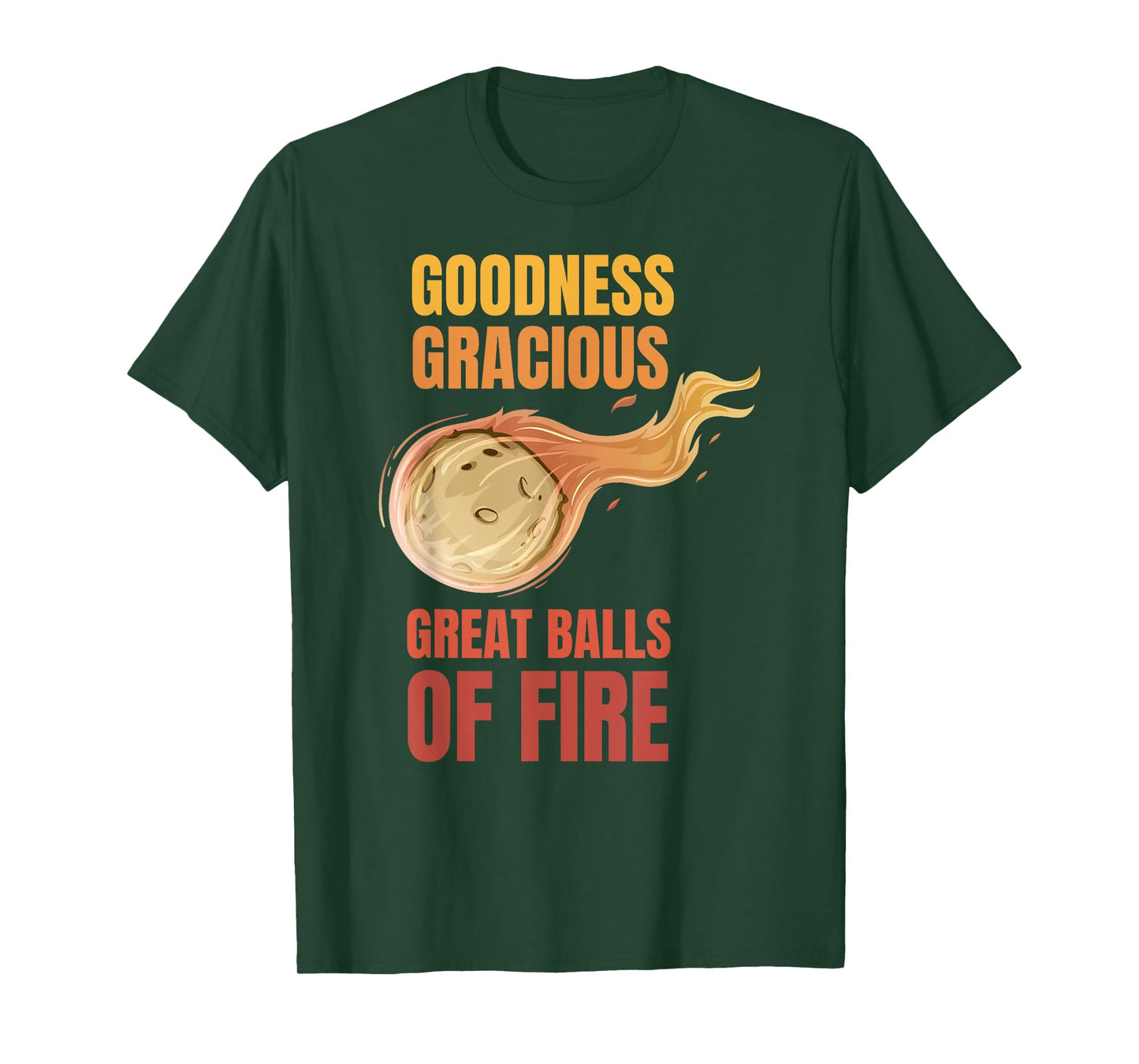 Great Balls of Fire funny flaming meteor comet asteroid T-Shirt