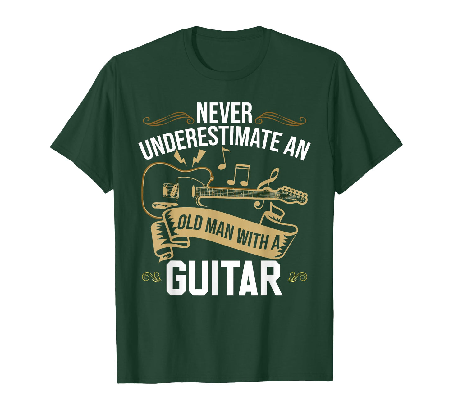 Guitarist Guitar Old Men Guitar T-Shirt
