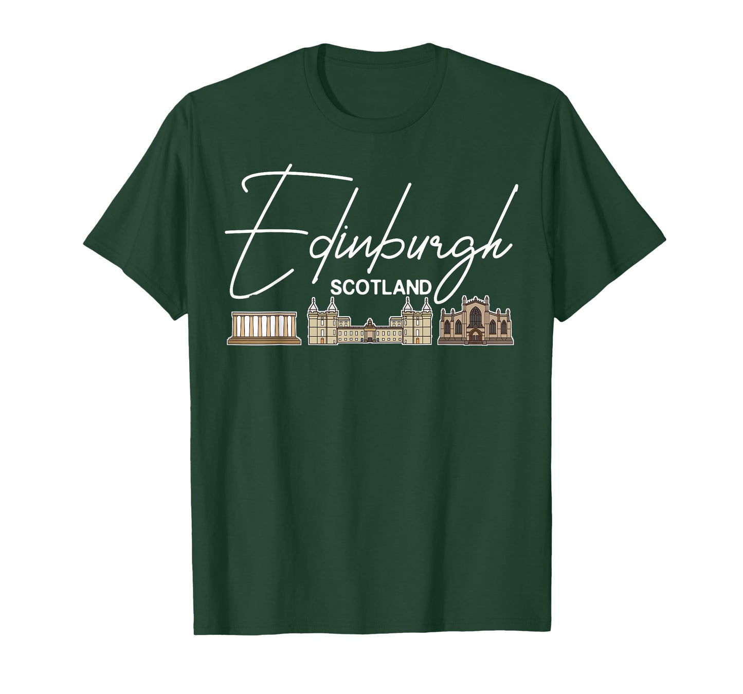 Edinburgh Scotland City Skyline Map Travel T-Shirt