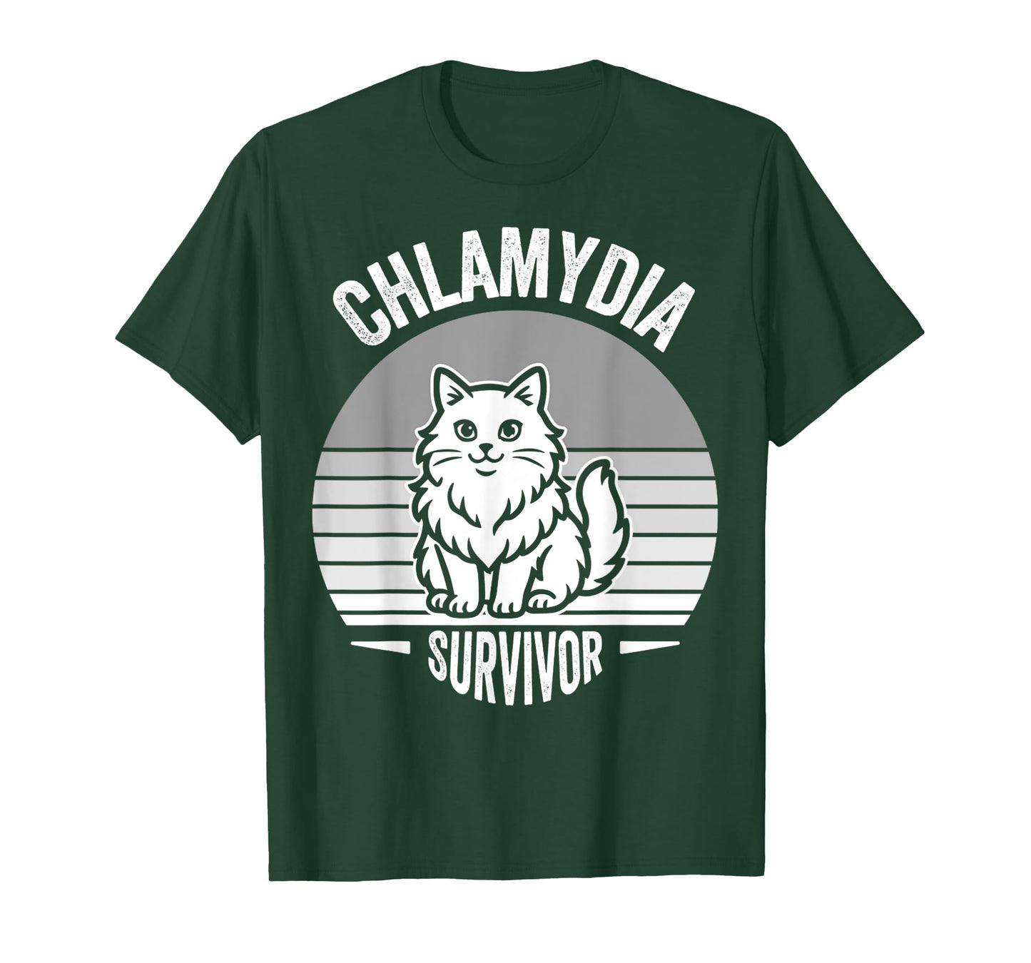 Chlamydia Survivor Funny Cat Design T-Shirt