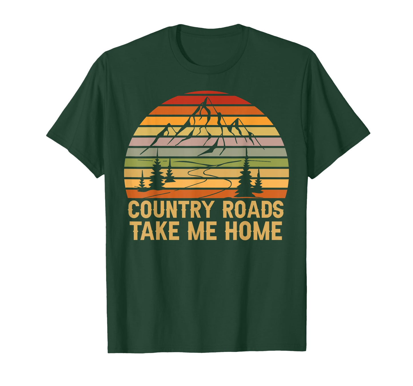 Country Music Lovers Country Music Fans Retro Country Roads T-Shirt
