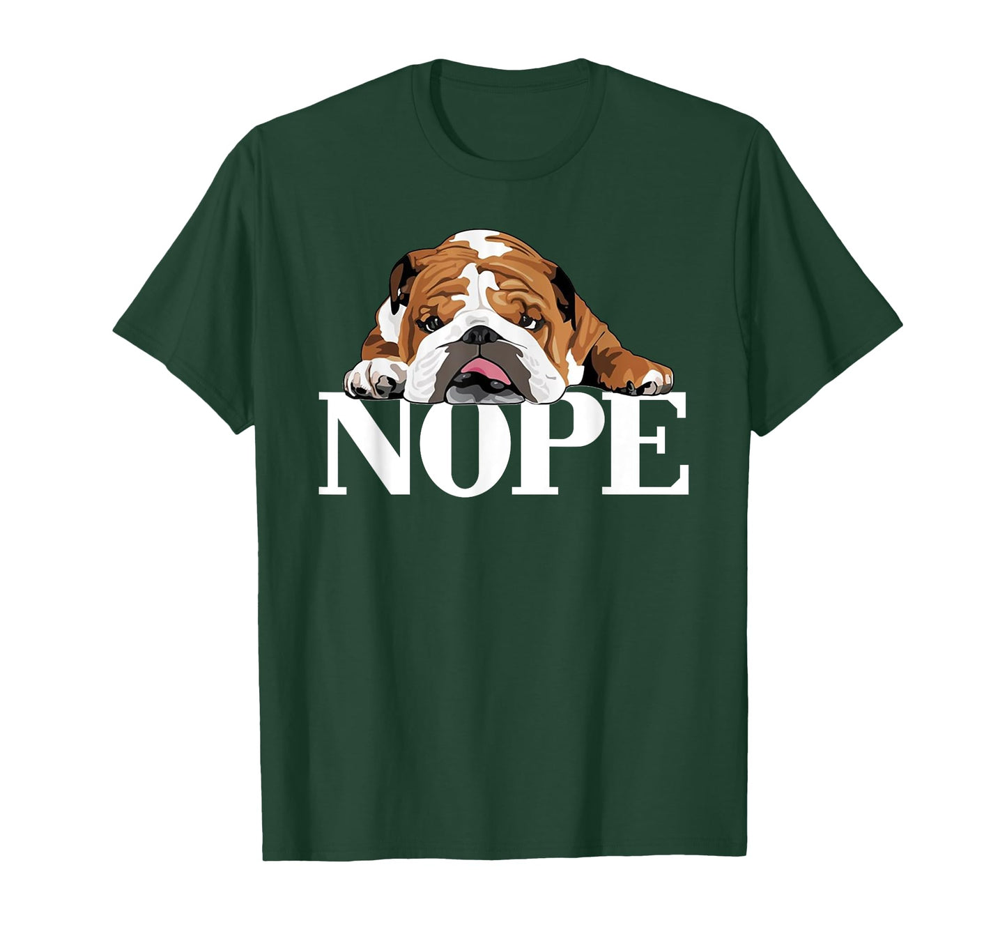 Nope Lazy English Bulldog Funny Gift T-Shirt for Men Women Girls Kids