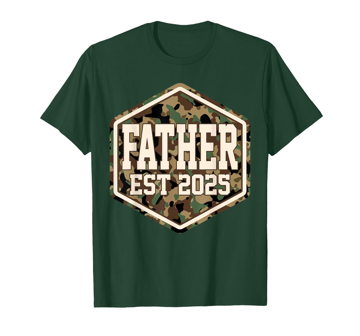 CAMO Father Est 2025 Father's Day New Father Baby T-Shirt