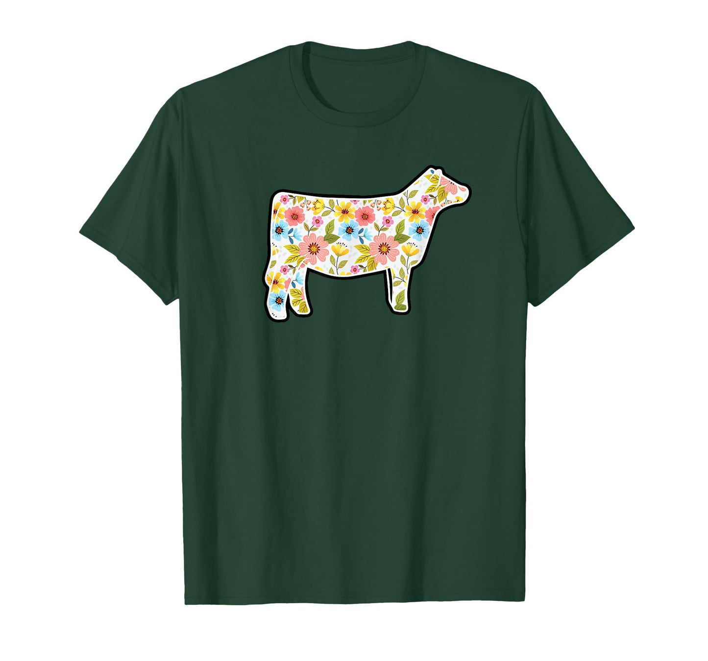 show cattle flower, show Beef flower T-Shirt