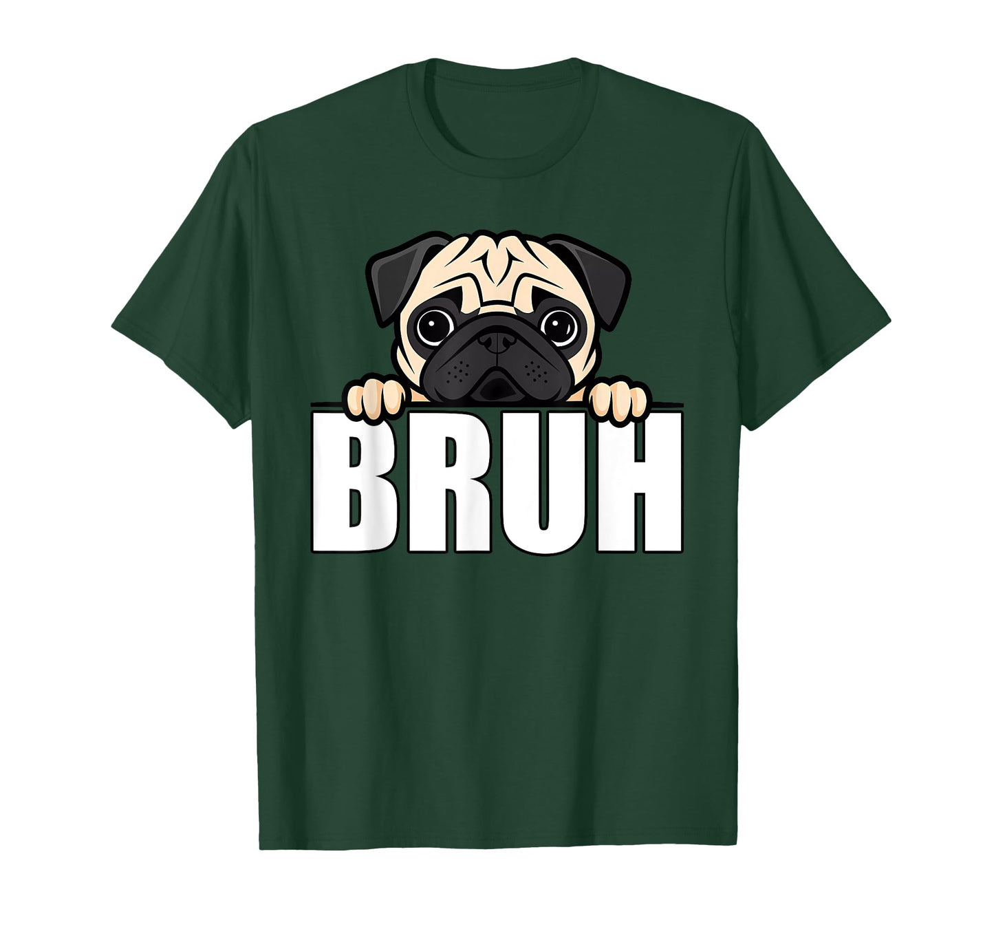 Funny Pug Bruh Cute Puppy Dog Lover Men Boys Kids T-Shirt