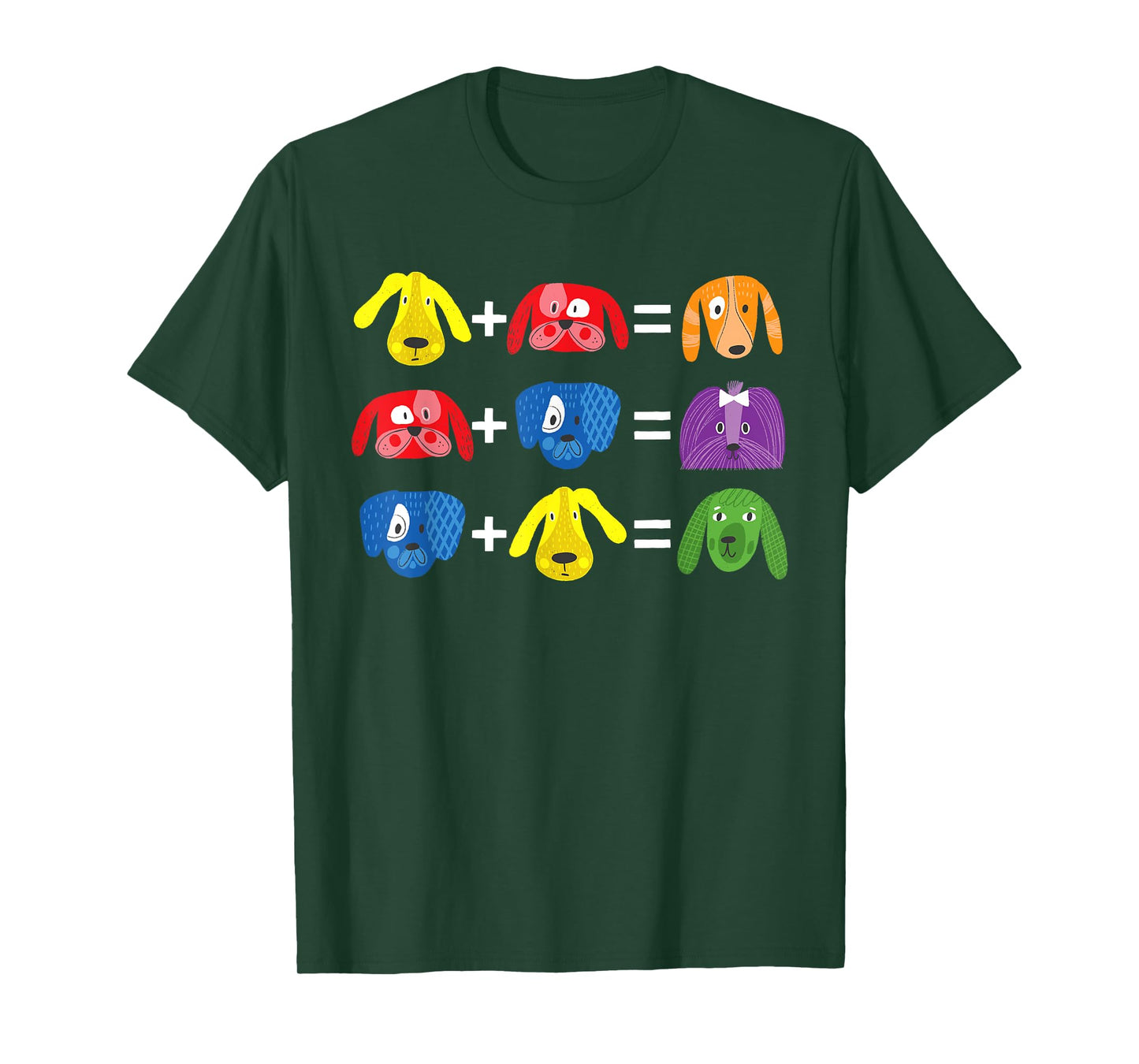 Dog Themed Artist Color Theory Educational Art Teacher T-Shirt