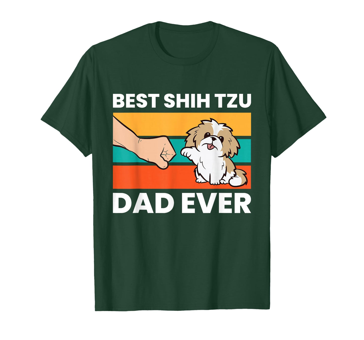 Best Shih Tzu Dad Ever Funny Shih Tzu T-Shirt