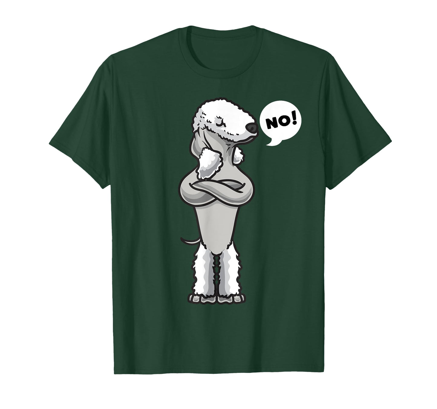 Stubborn Bedlington terrier Dog funny T-Shirt