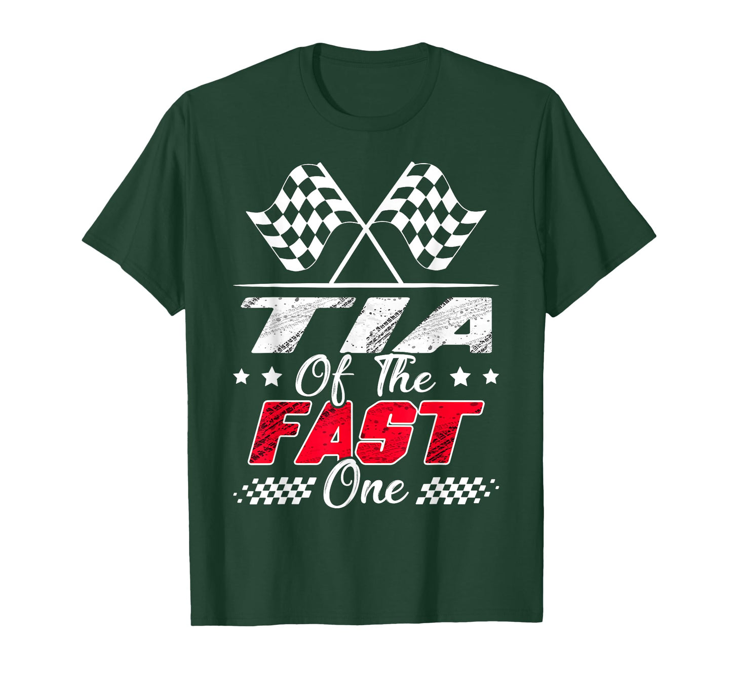 Tia Of The Fast One First Birthday Racing Car Family T-Shirt