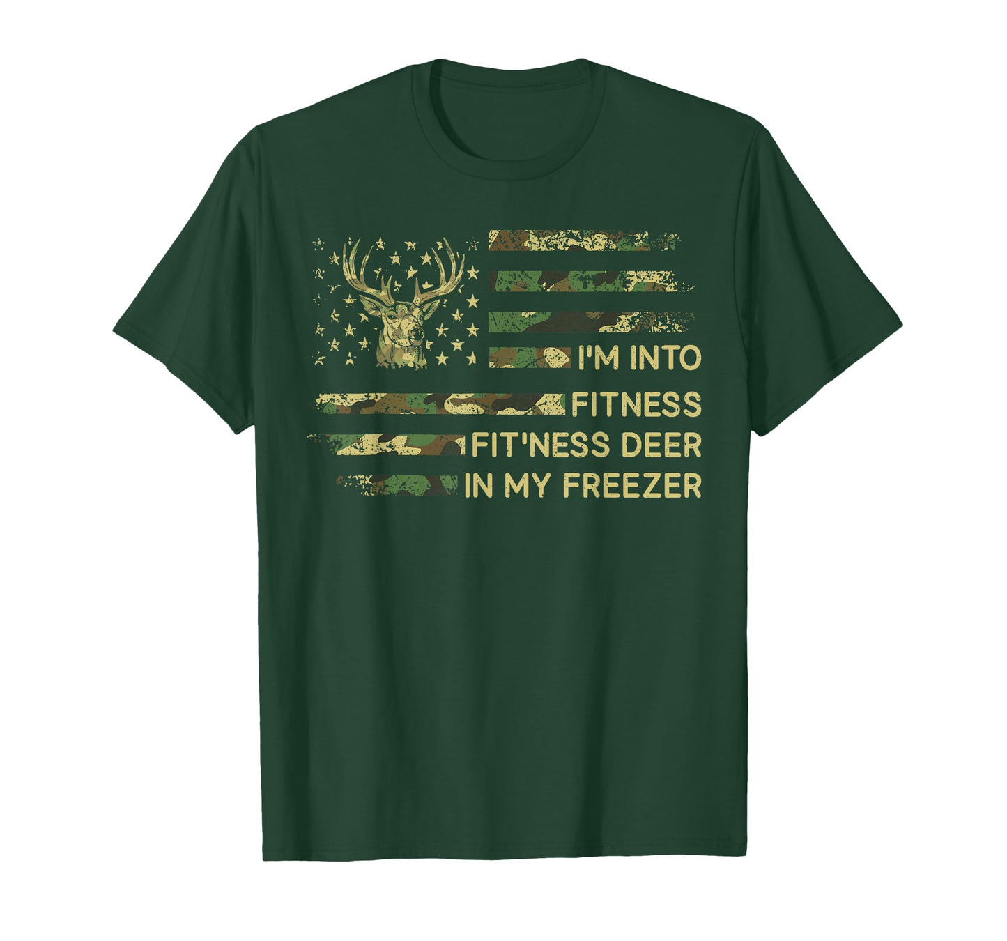 Mens Camouflage Hunting Dad Camo Deer Hunting Halloween T-Shirt
