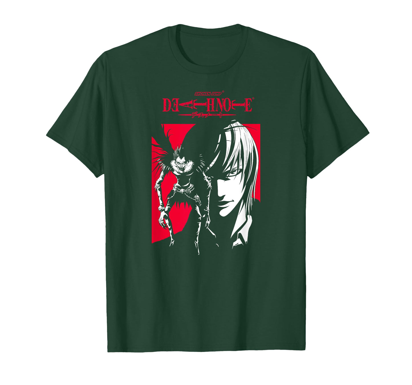 Death Note Ryuk and Light Contrast Silhouettes Anime T-Shirt
