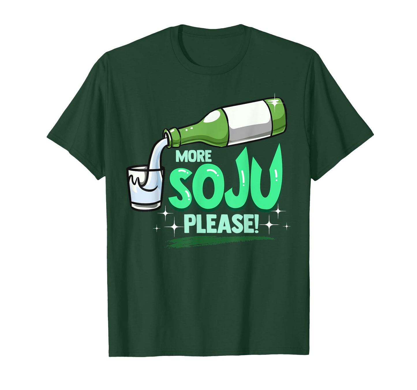 Funny Soju Tees More Soju Please Korean Drink T-Shirt